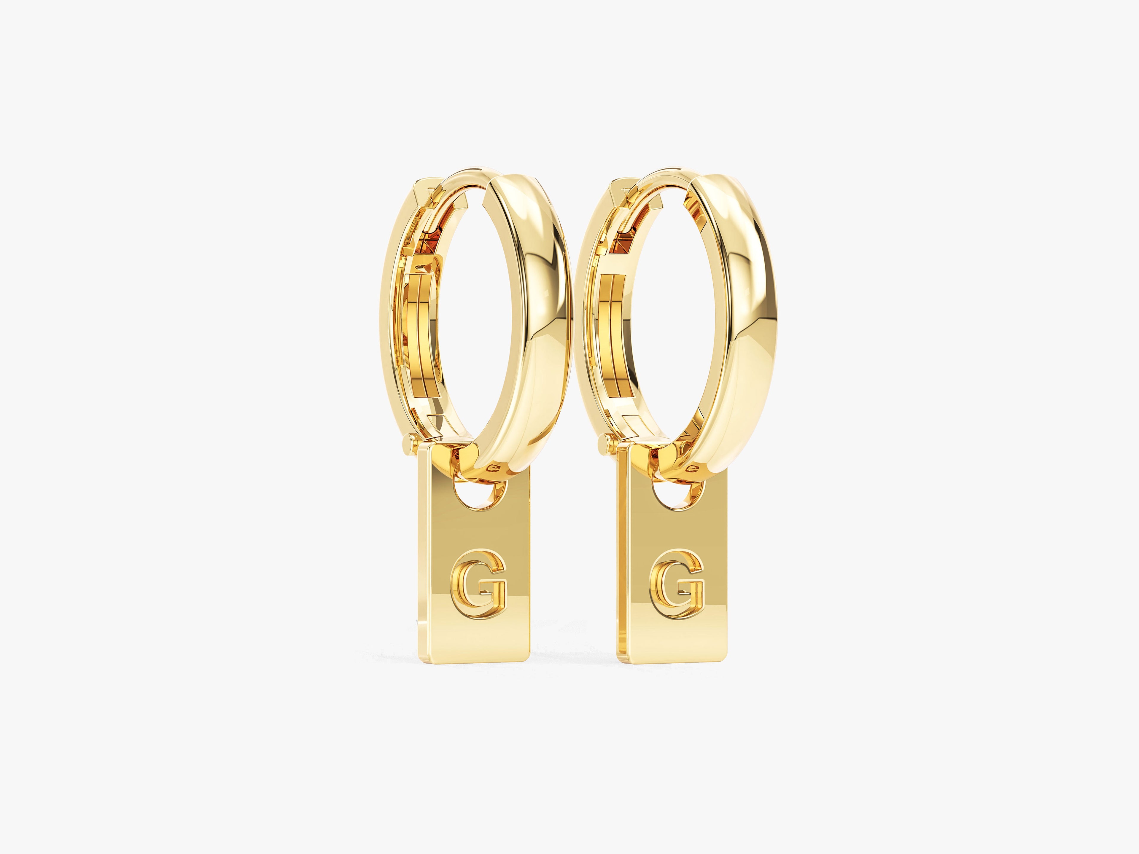 Letter Tag Earrings