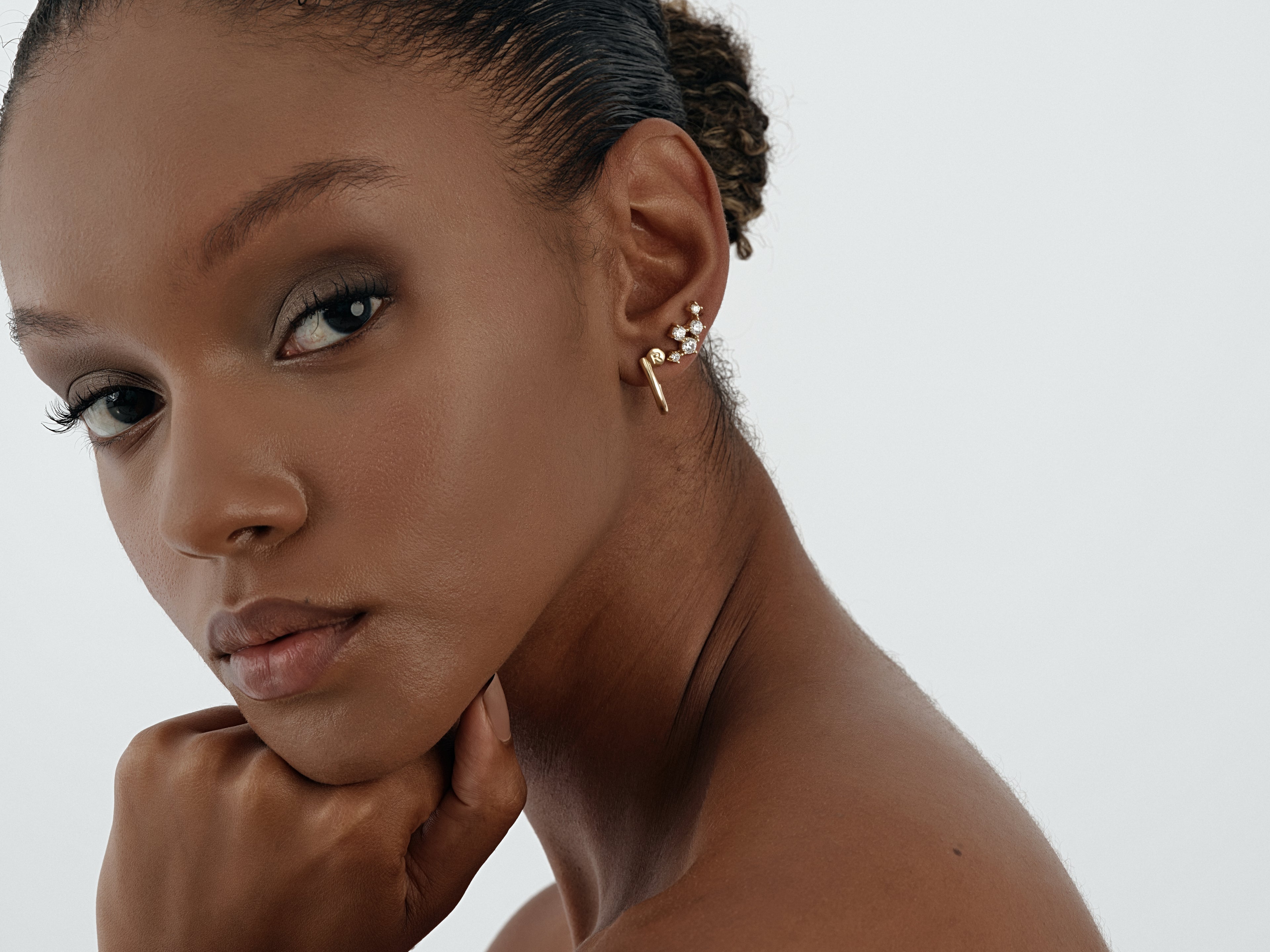 Floating Gemstone Stud Earrings