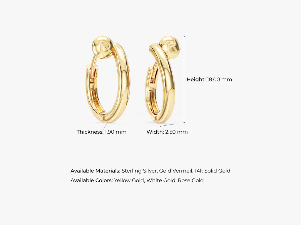 Initial Hoop Earrings