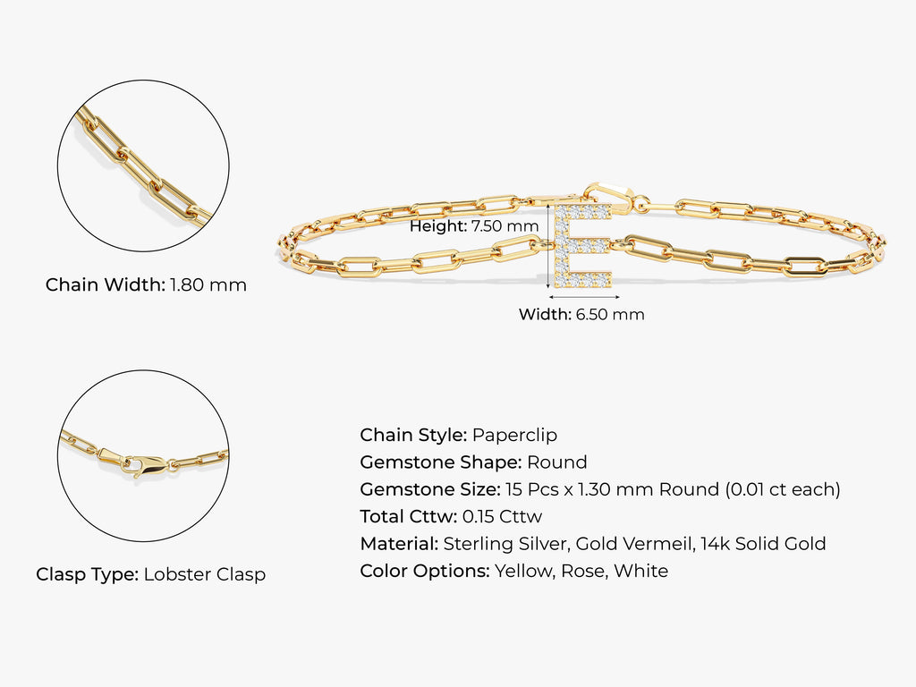 Paperclip Letter Bracelet