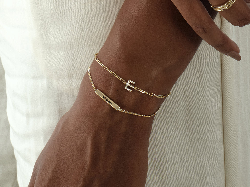 Paperclip Letter Bracelet