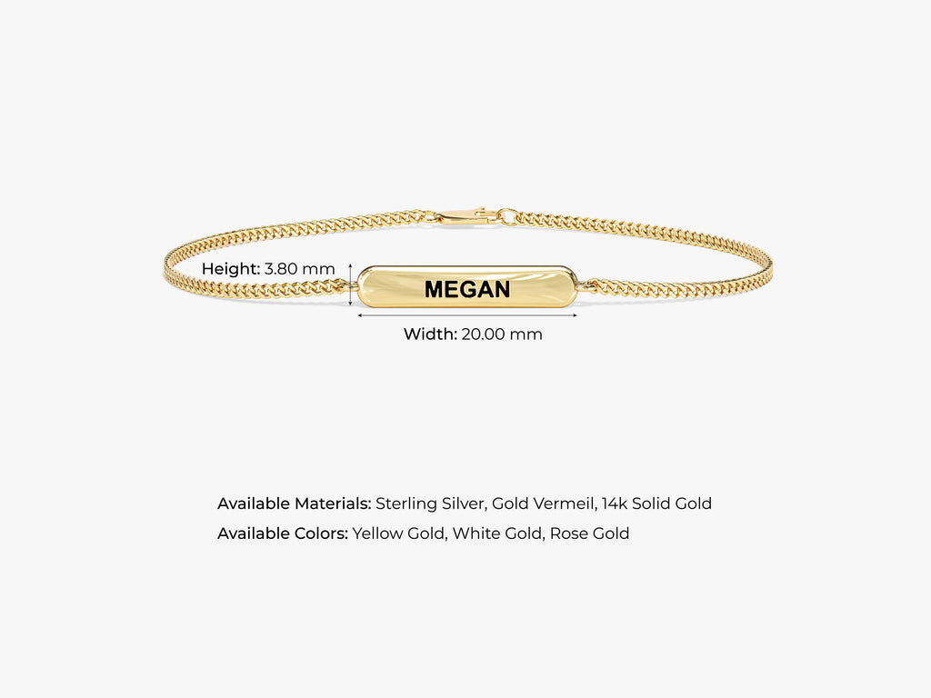Cuban Chain Tag Name Bracelet