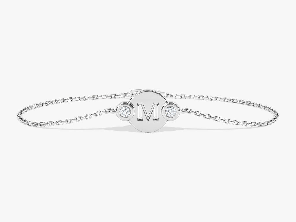 Duo Gemstone Initial Bracelet