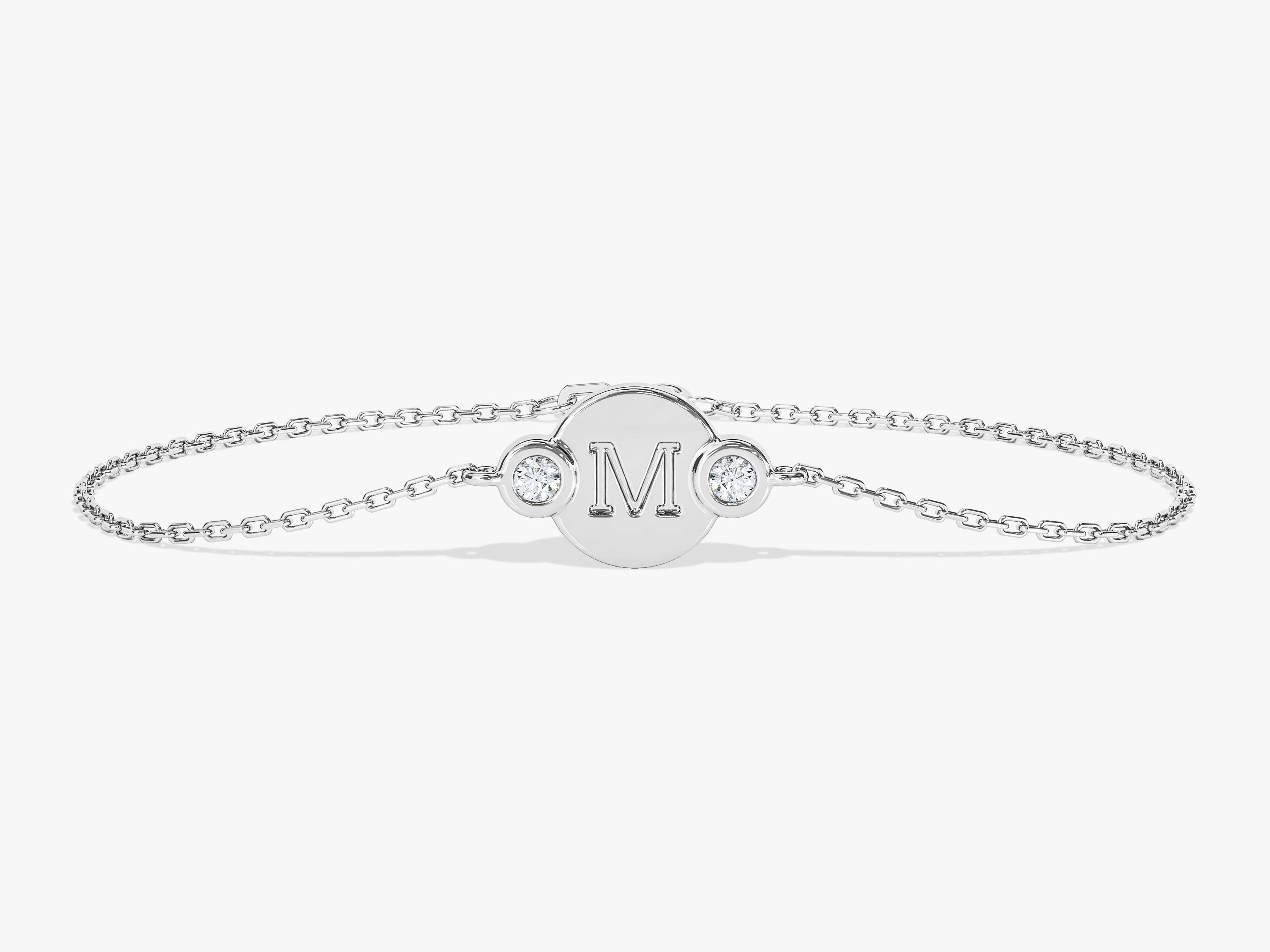 Duo Gemstone Initial Bracelet