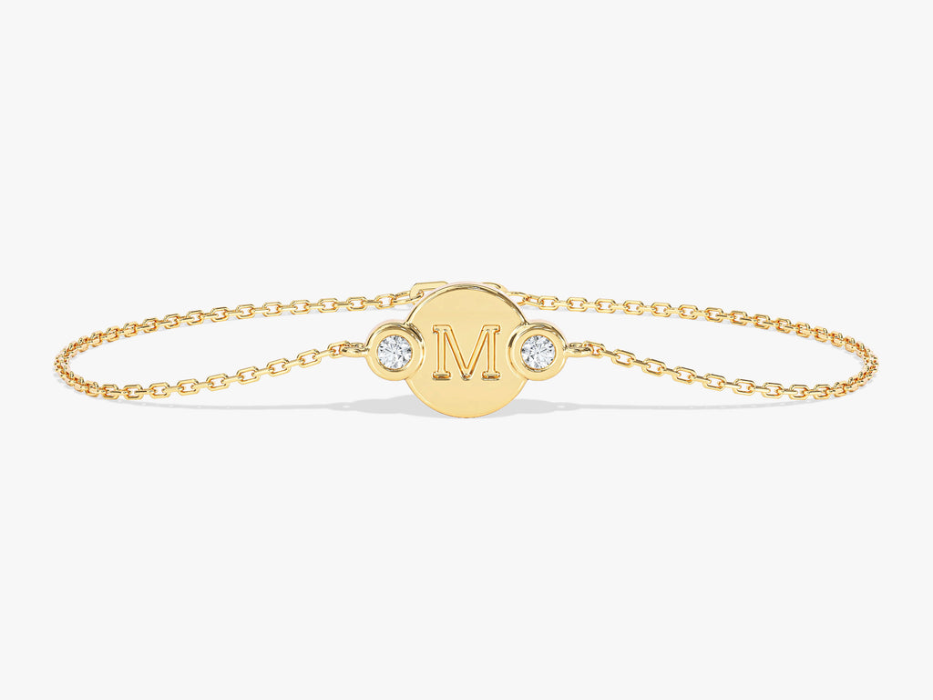 Duo Gemstone Initial Bracelet