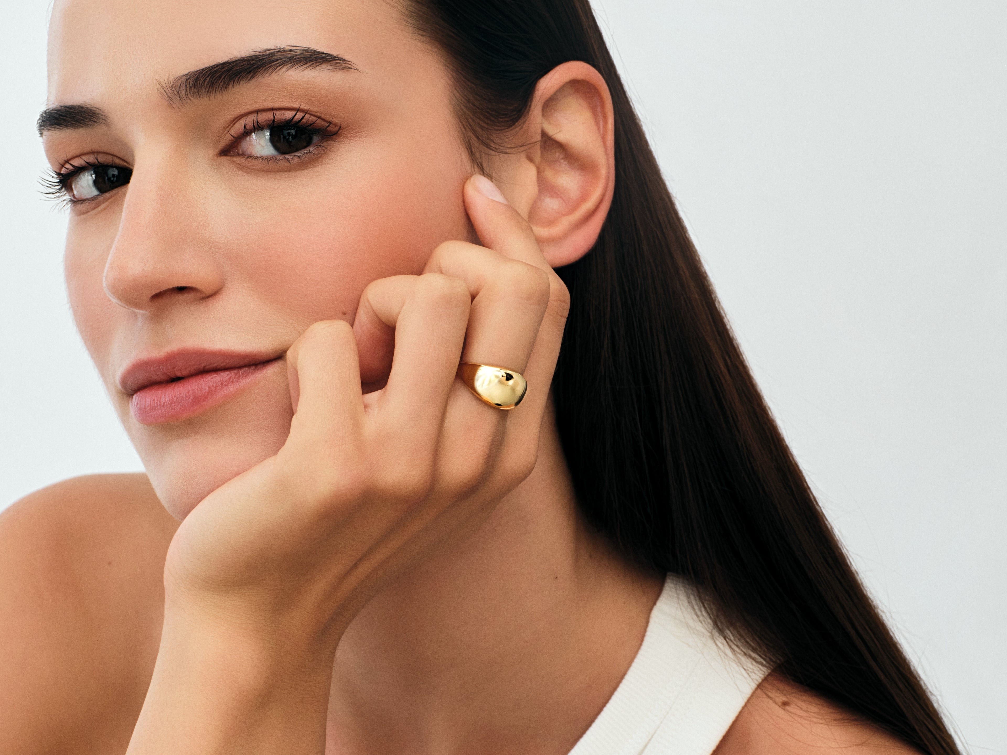 Bar Stud Earrings with Gemstone