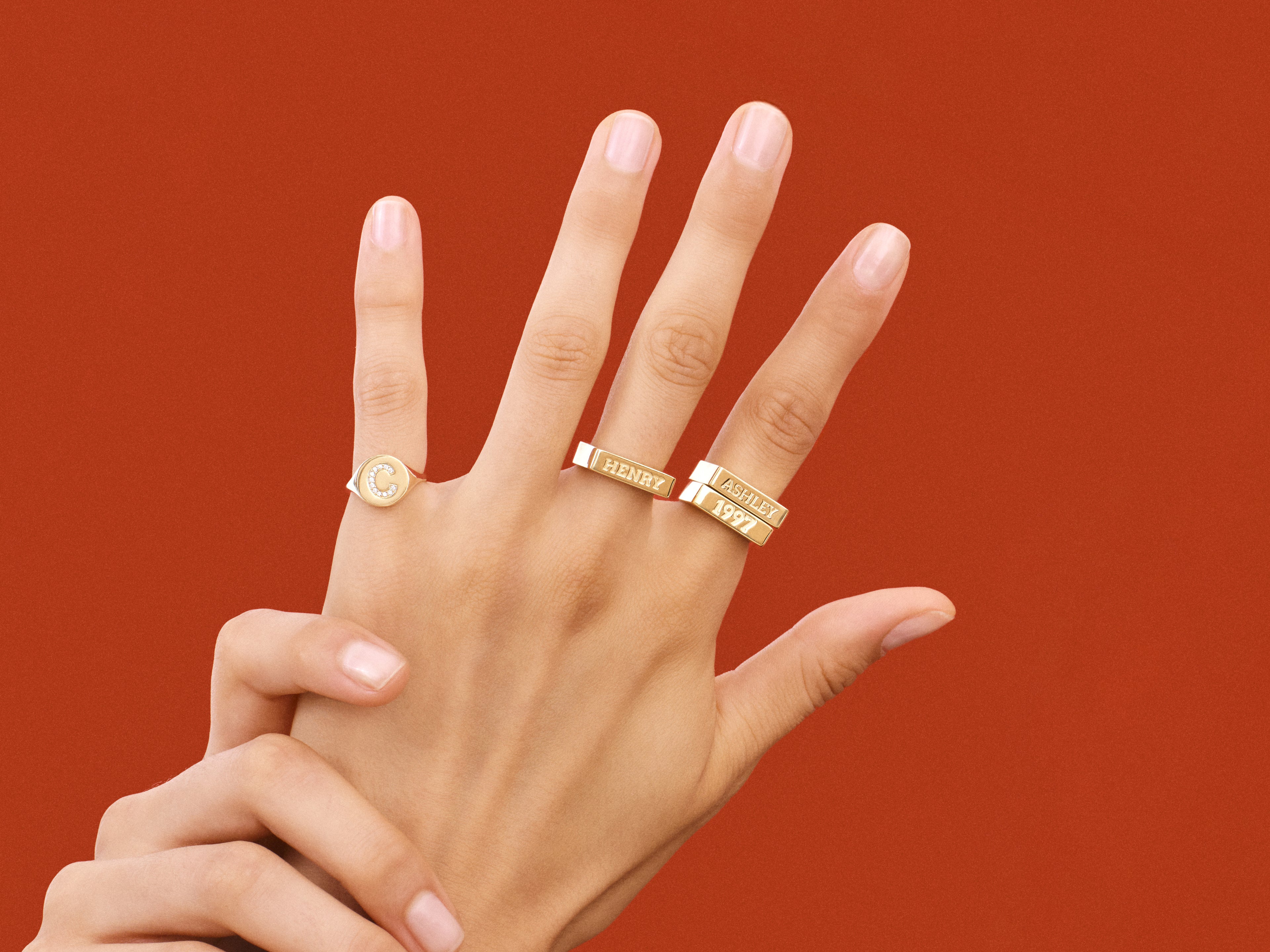 Signet Letter Ring