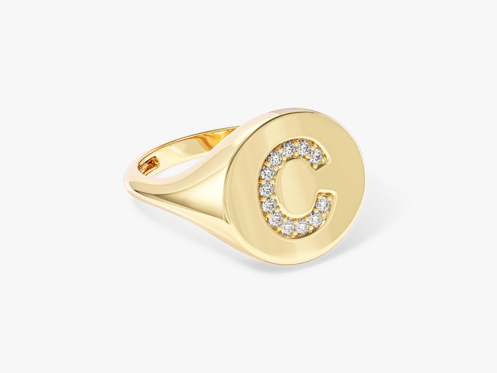 Signet Letter Ring