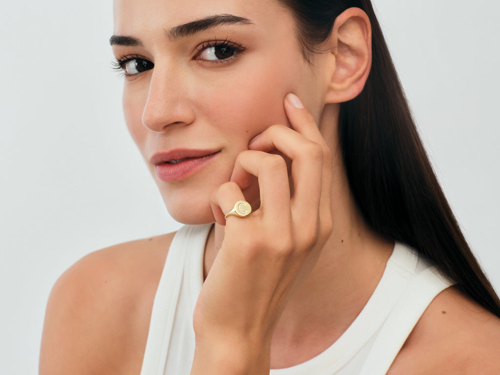 Signet Letter Ring