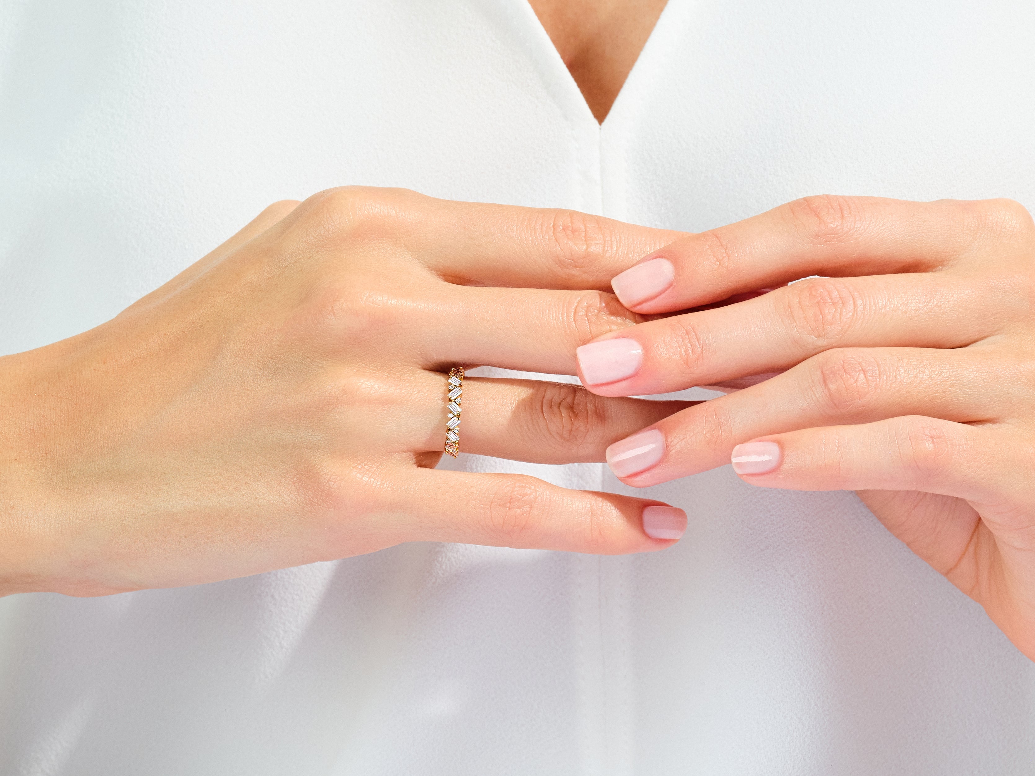 Half Eternity Gemstone Ring