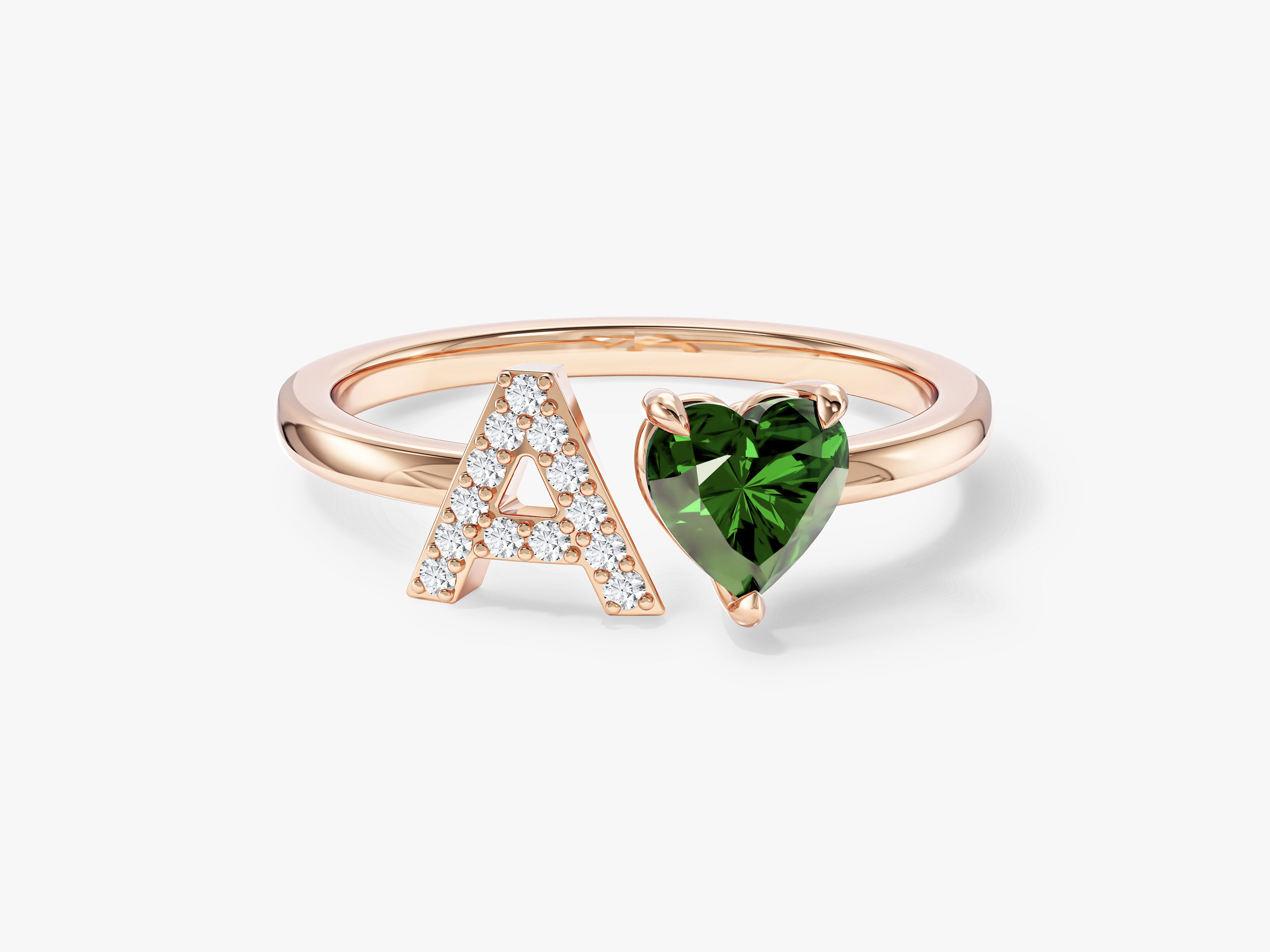 Birthstone Heart Ring