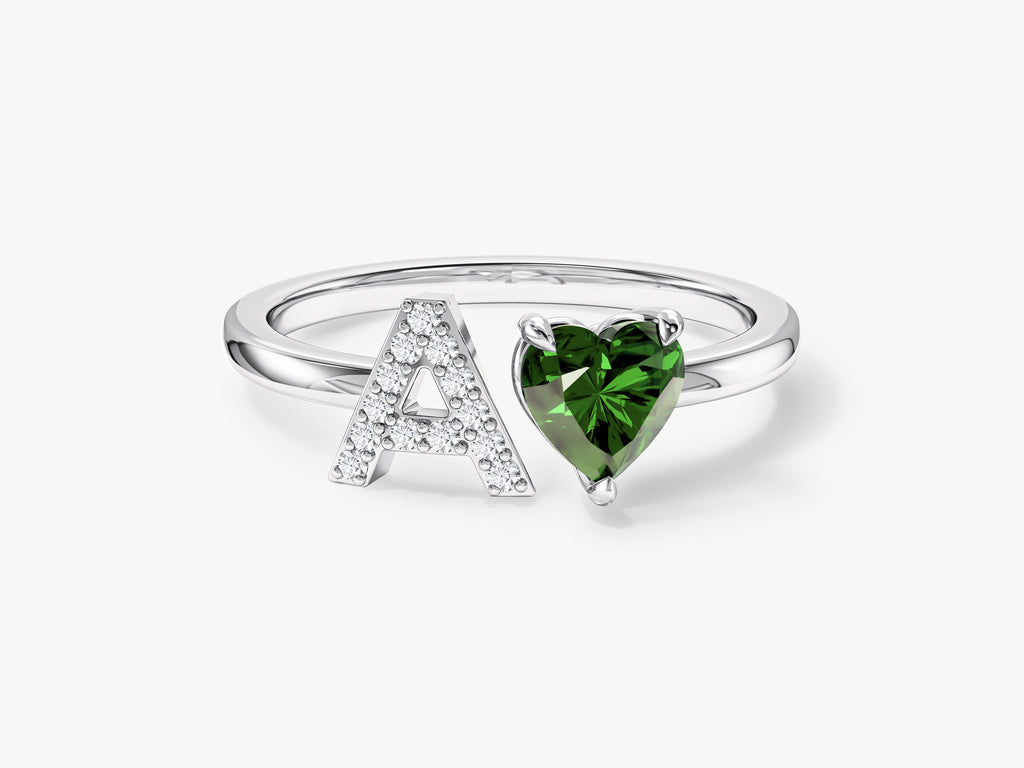 Birthstone Heart Ring