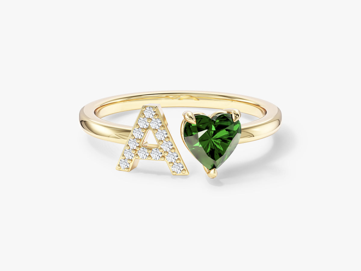 Birthstone Heart Ring