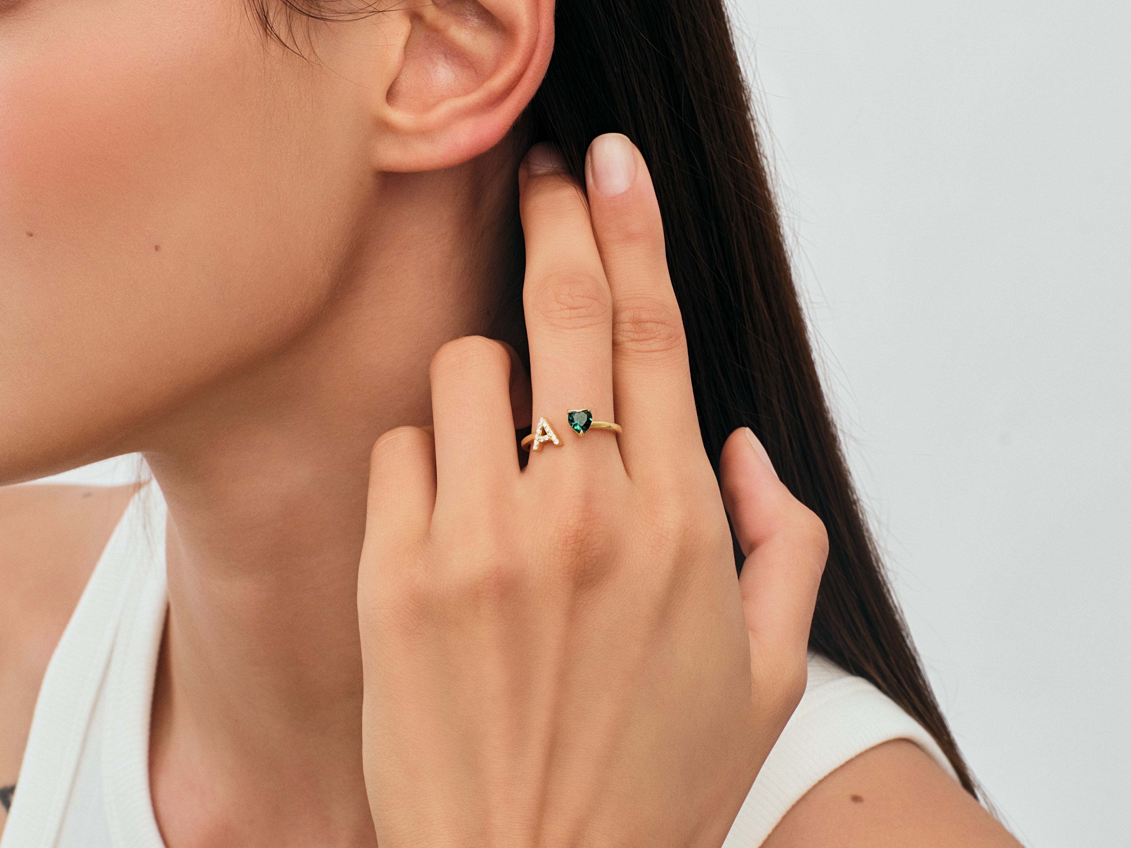 Birthstone Heart Ring