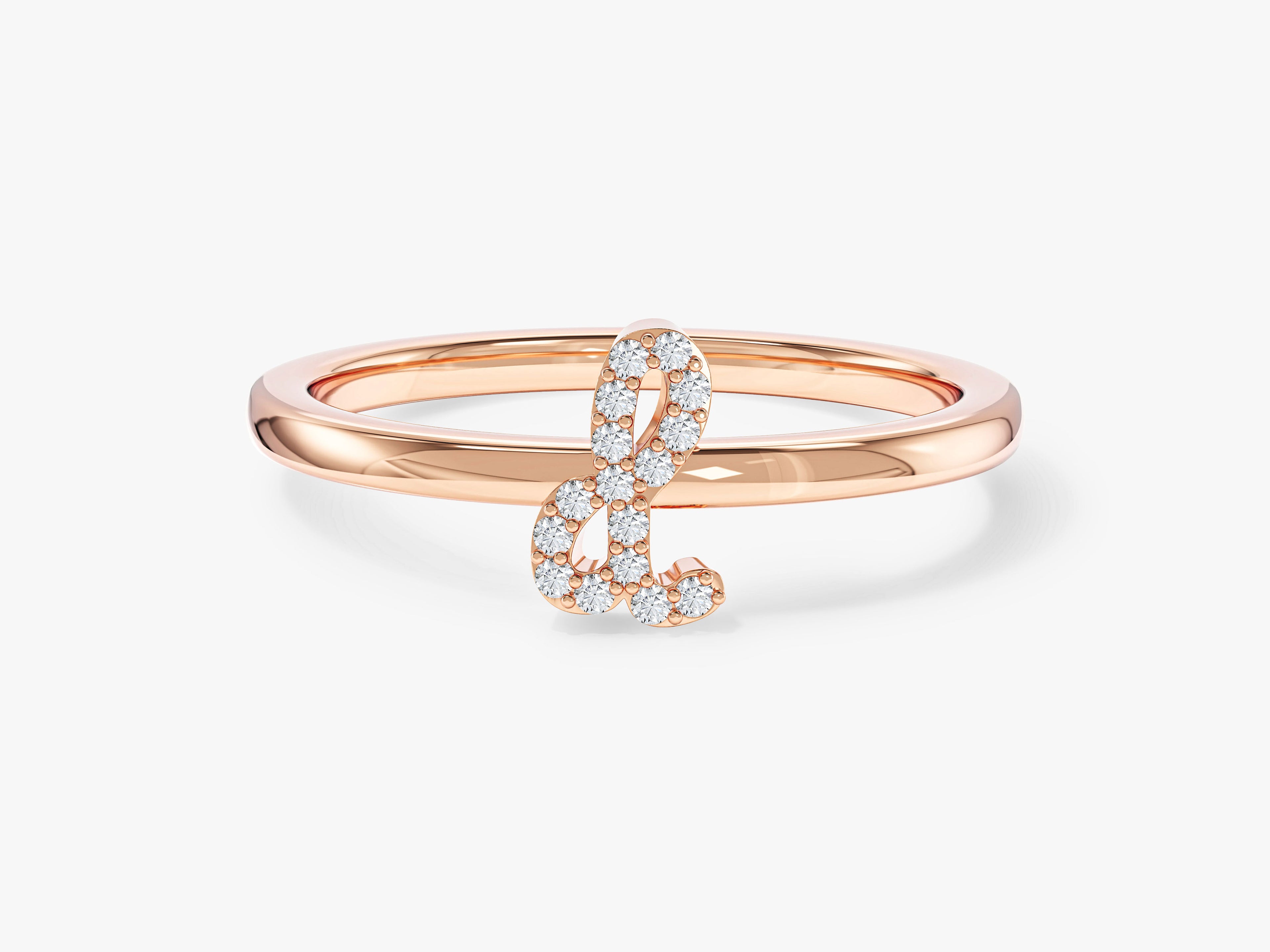 Cursive Letter Ring
