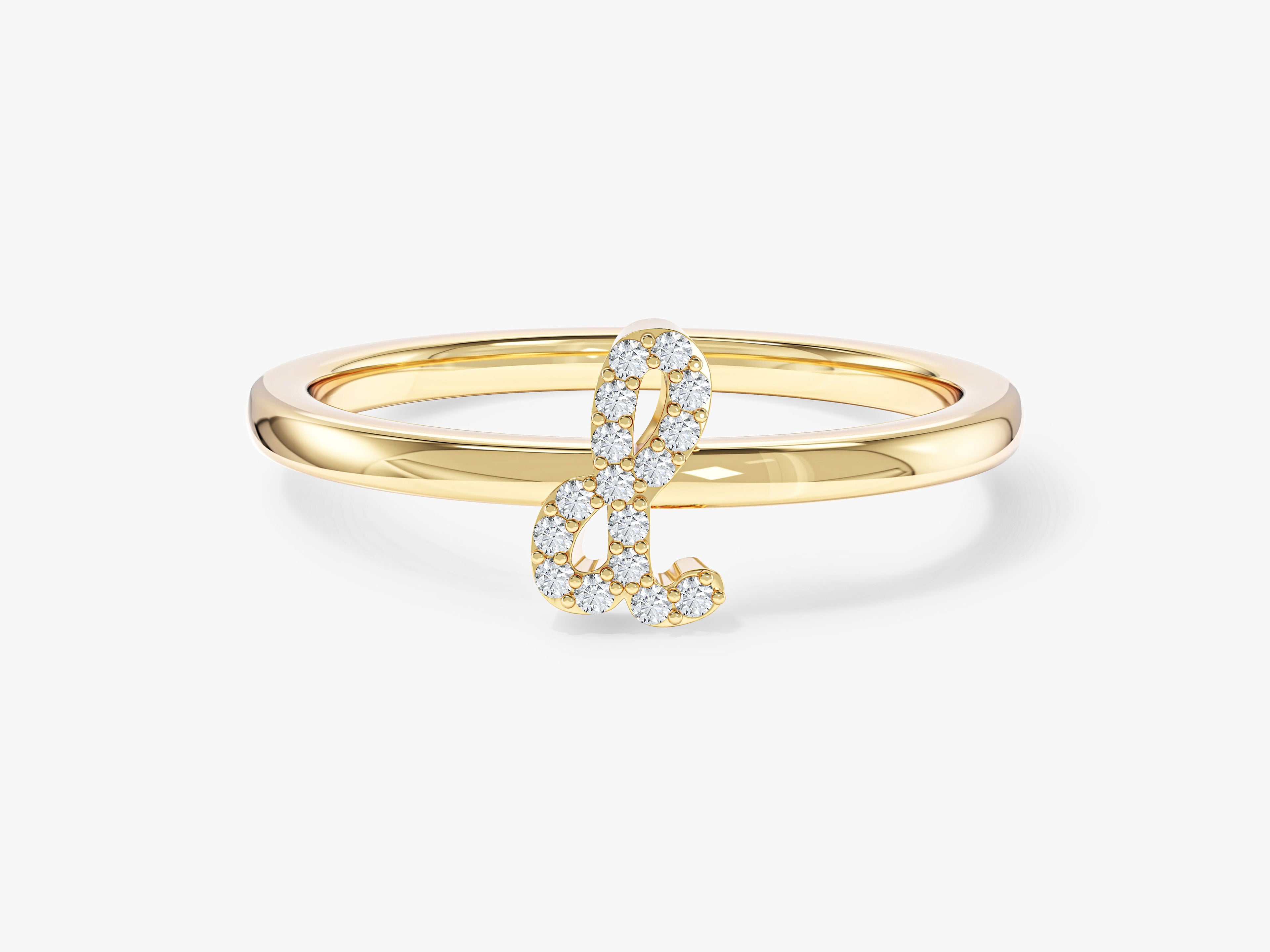 Cursive Letter Ring