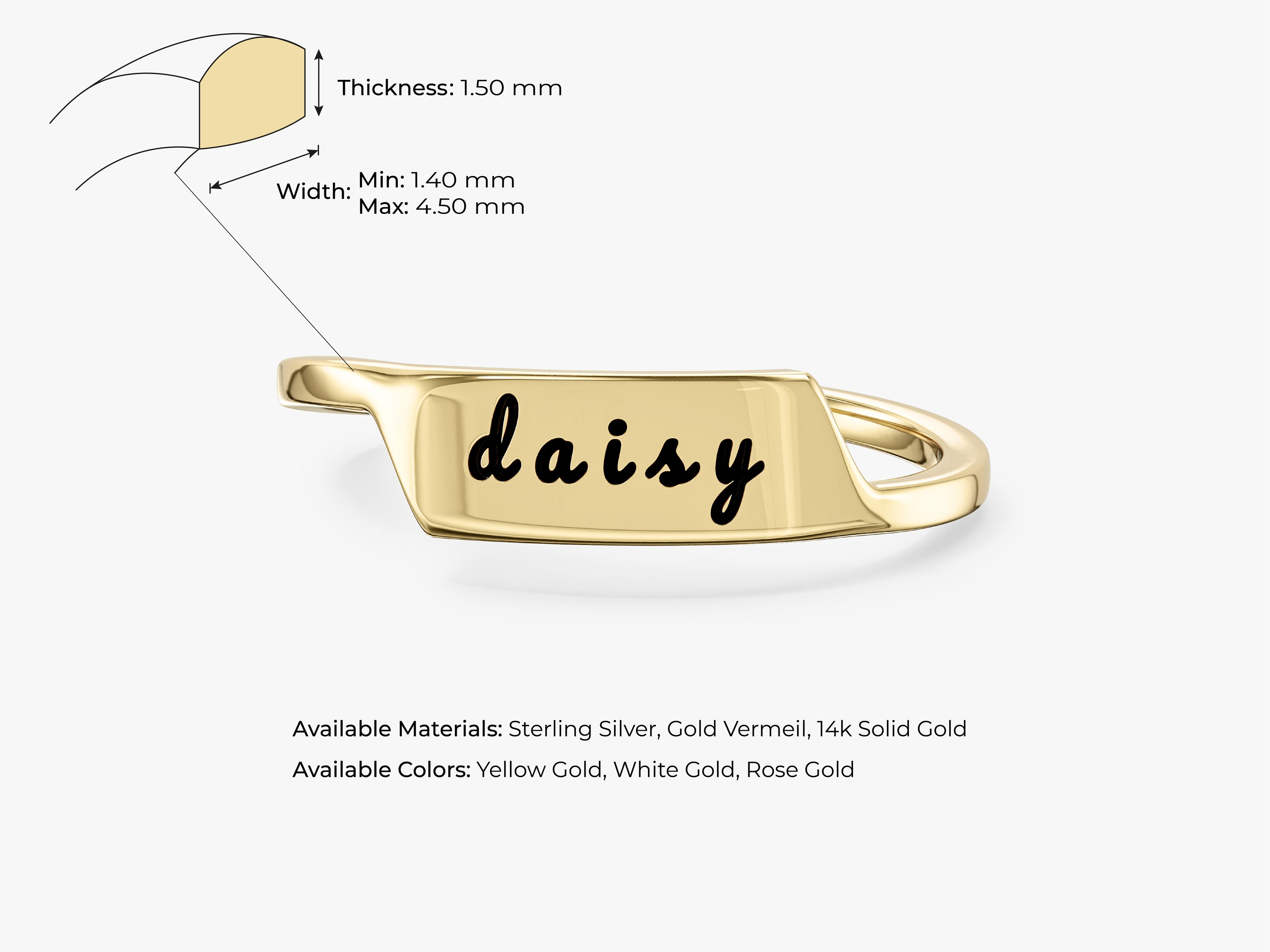 Signet Name Ring