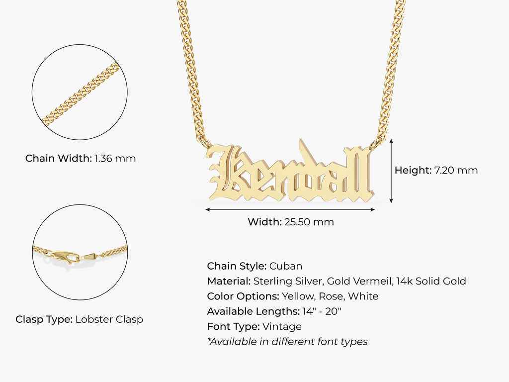 Cuban Name Necklace
