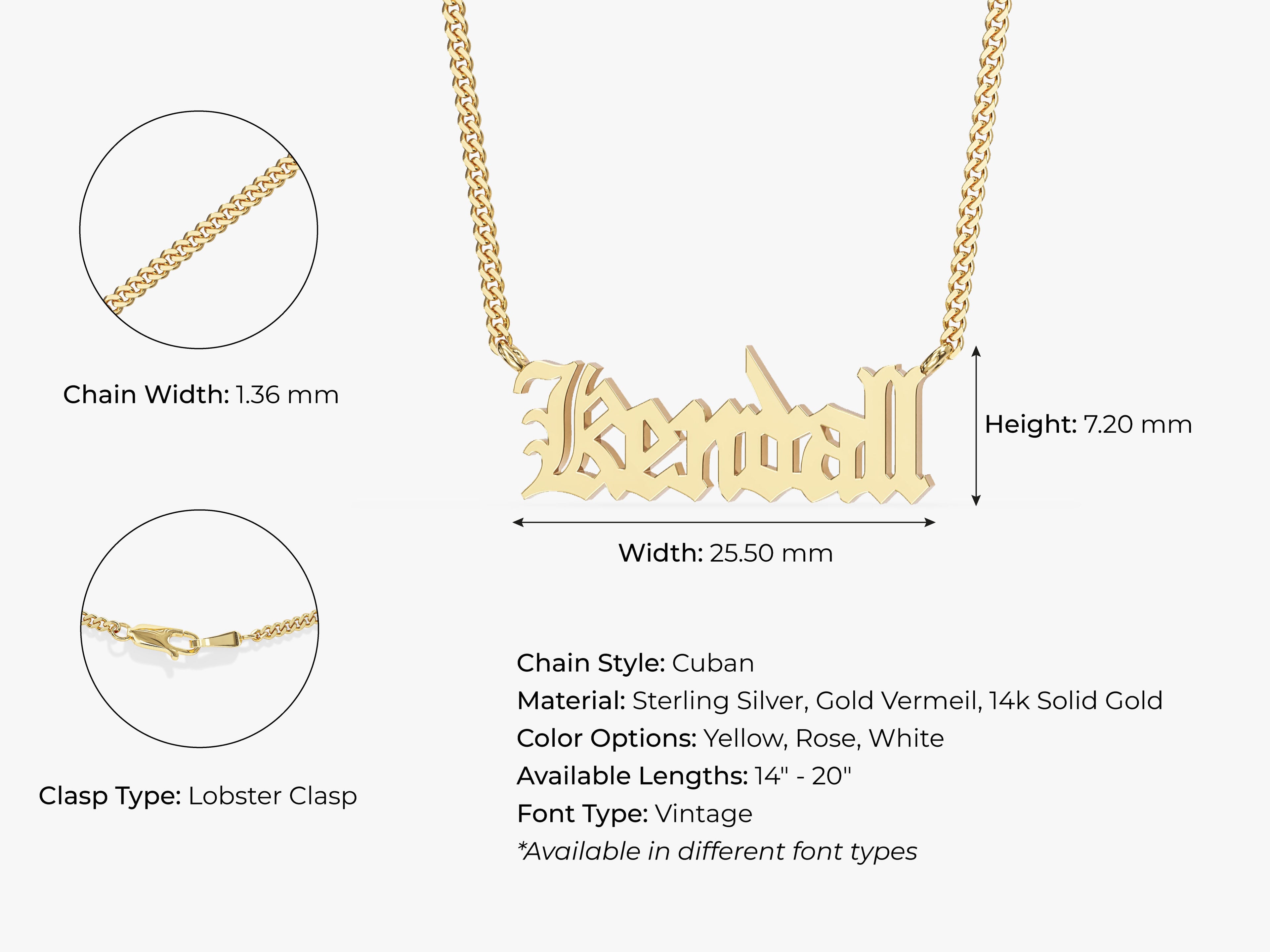 Cuban Name Necklace