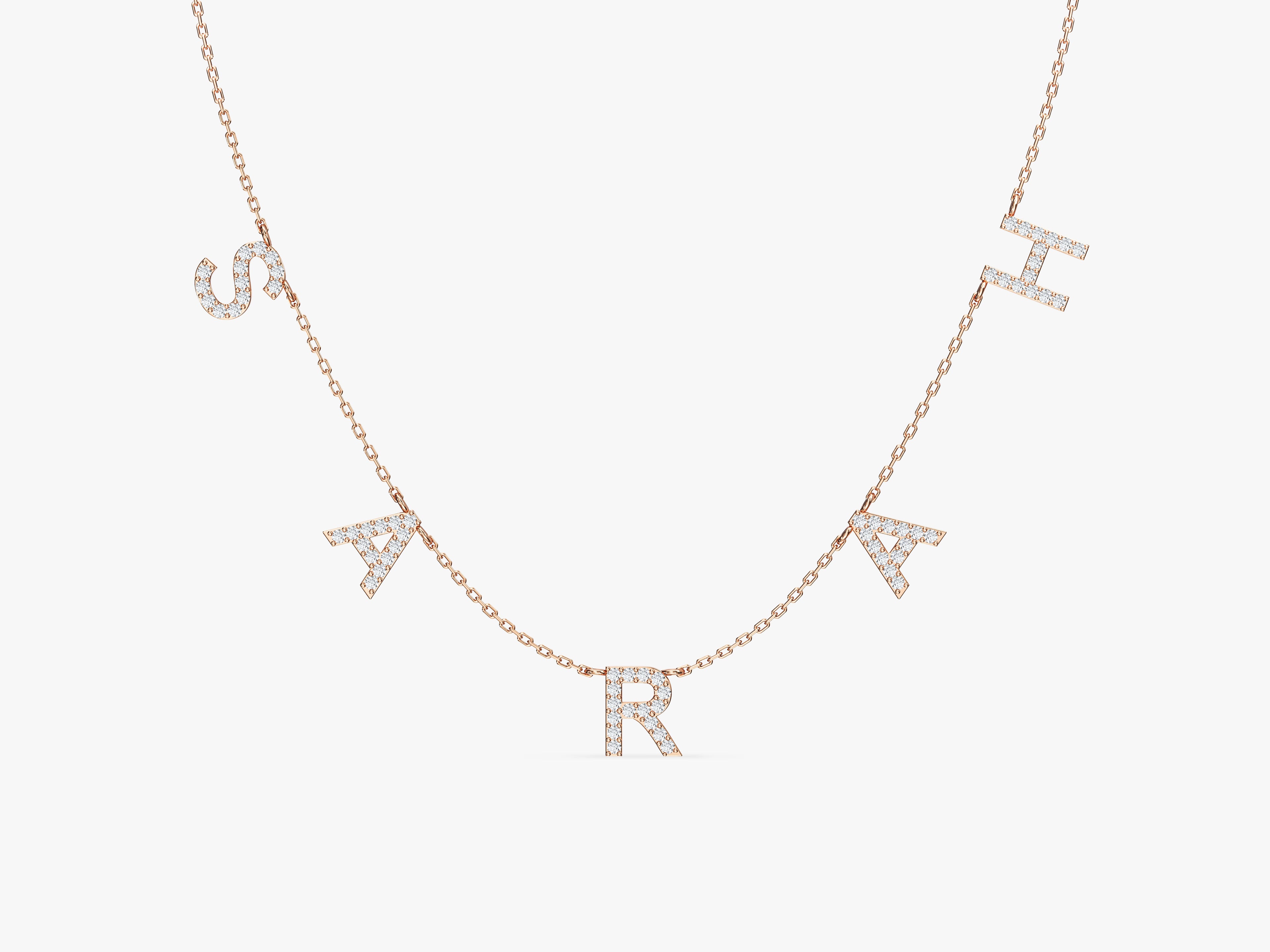 Birthstone Name Necklace