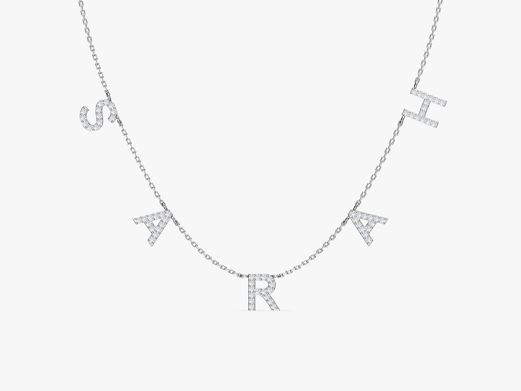 Birthstone Name Necklace