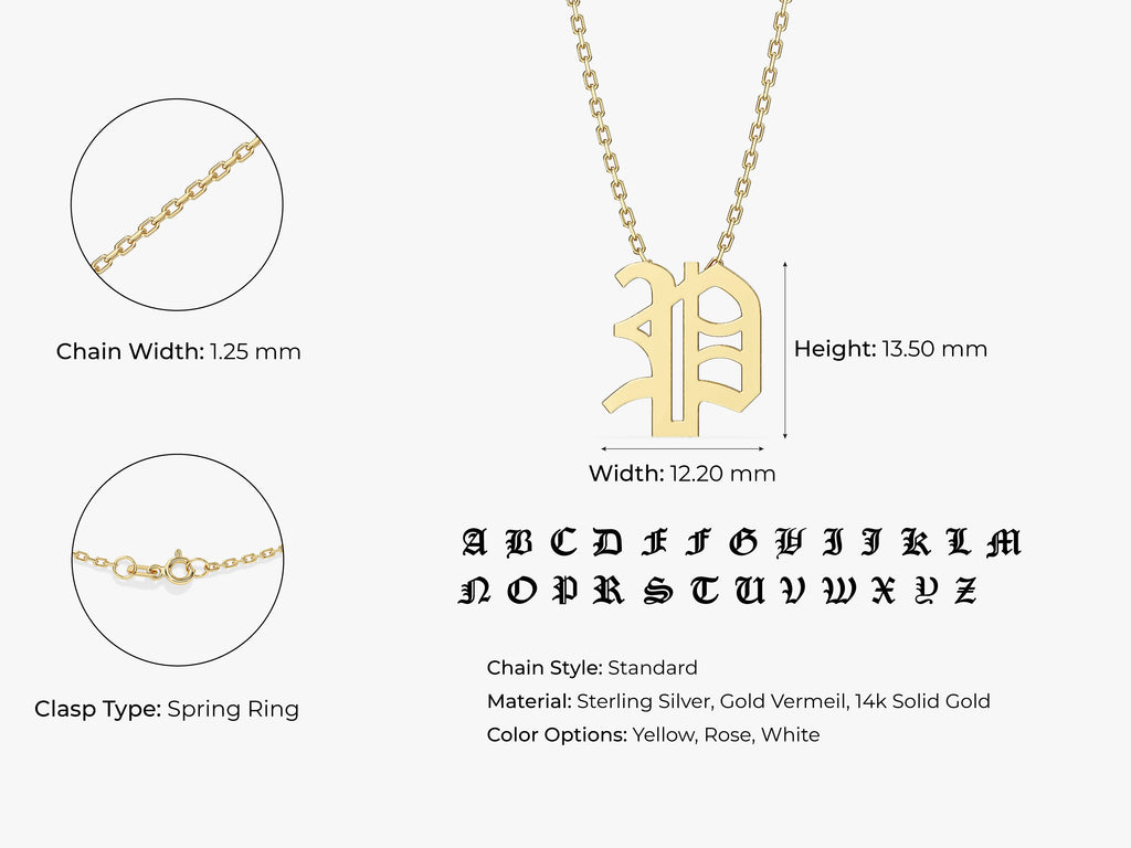 Vintage Letter Necklace