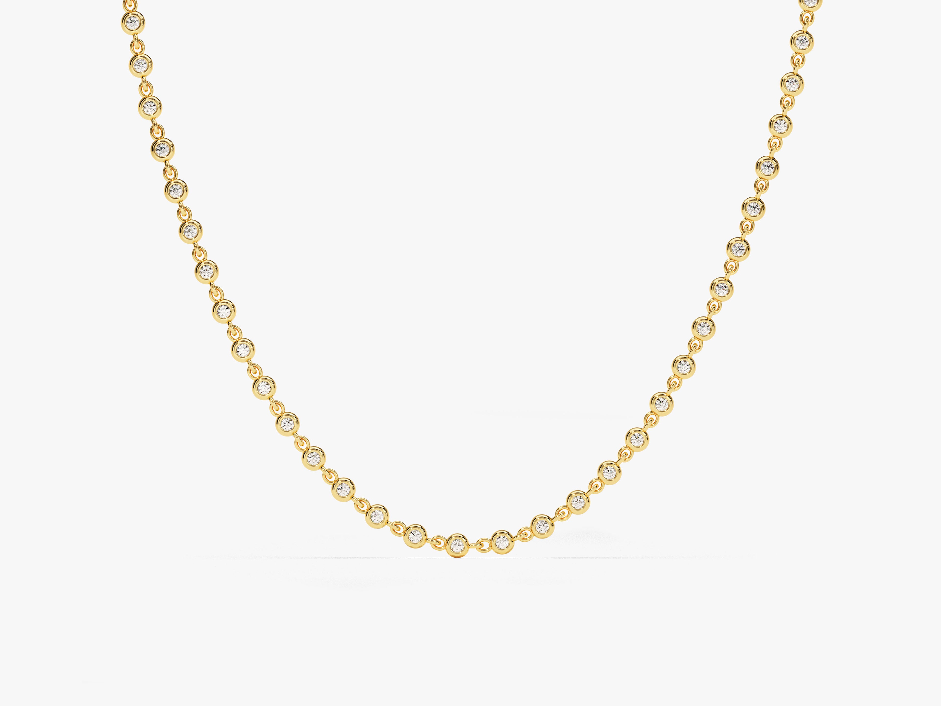 Bezel Gemstone Tennis Necklace