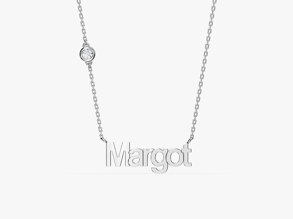 Gemstone Name Necklace