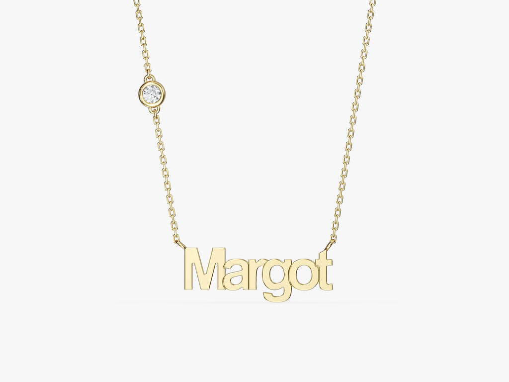 Gemstone Name Necklace