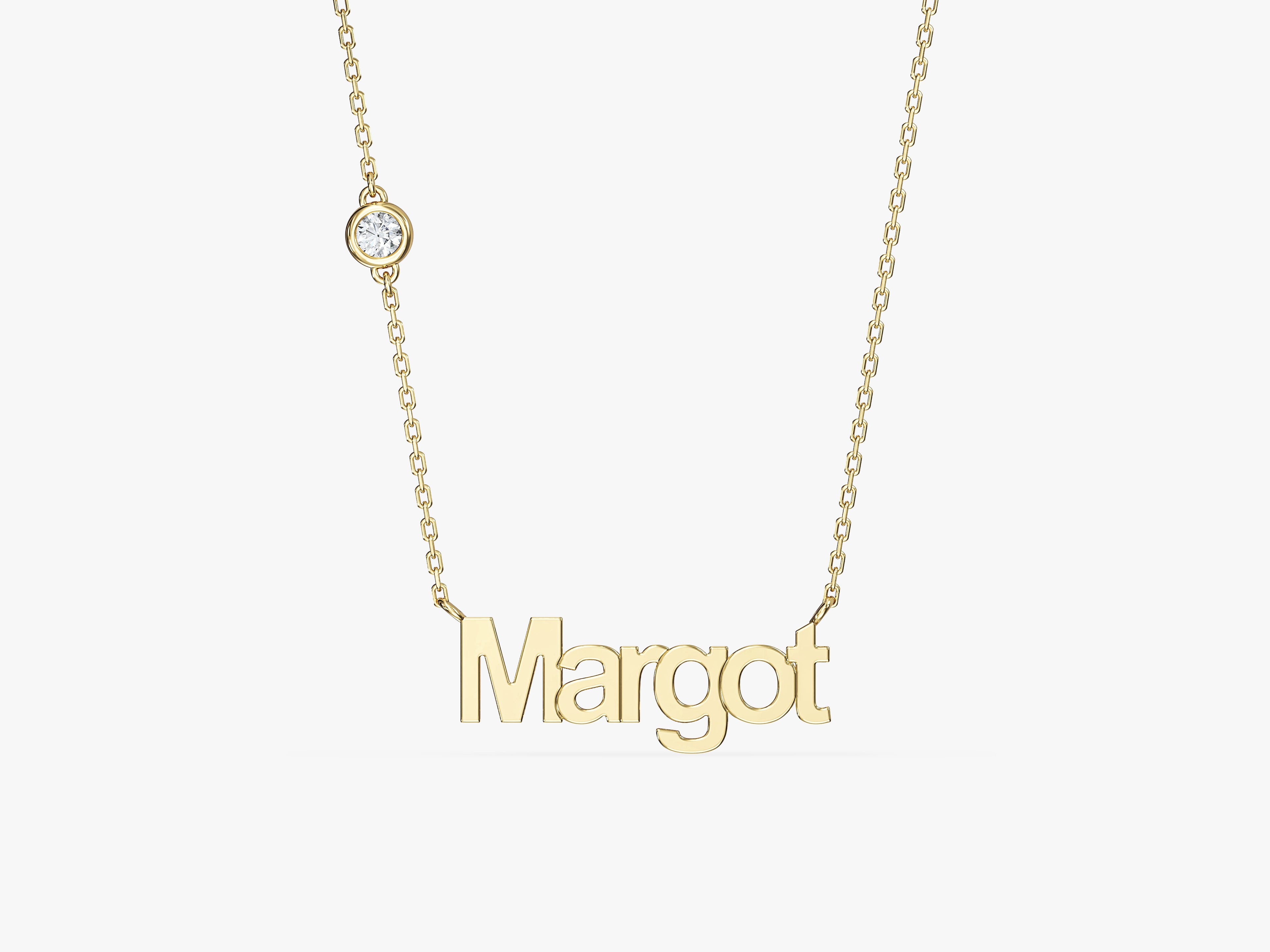 Gemstone Name Necklace
