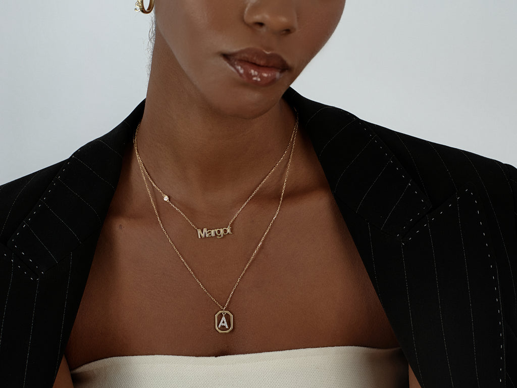 Letter Frame Necklace