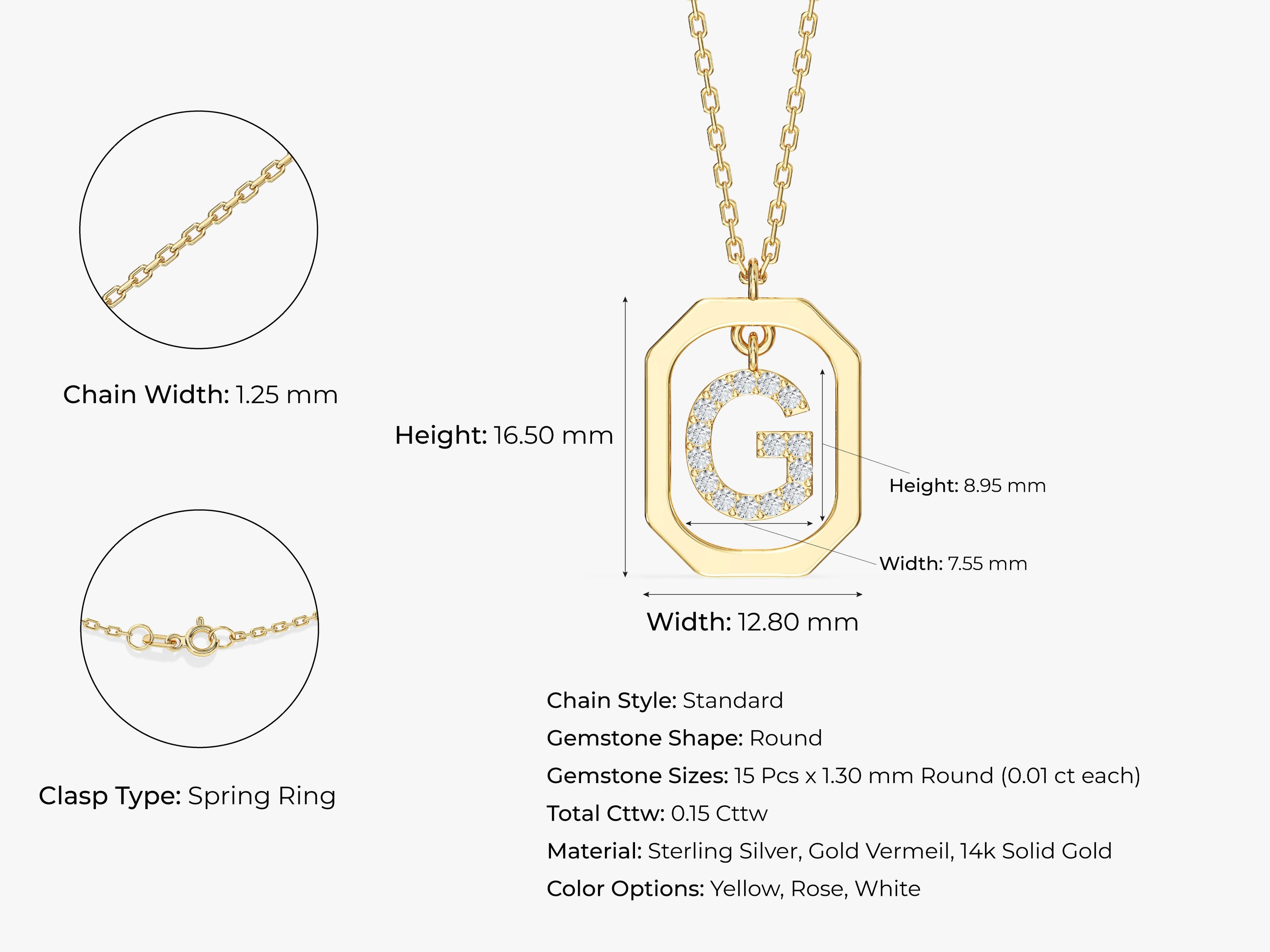 Letter Frame Necklace