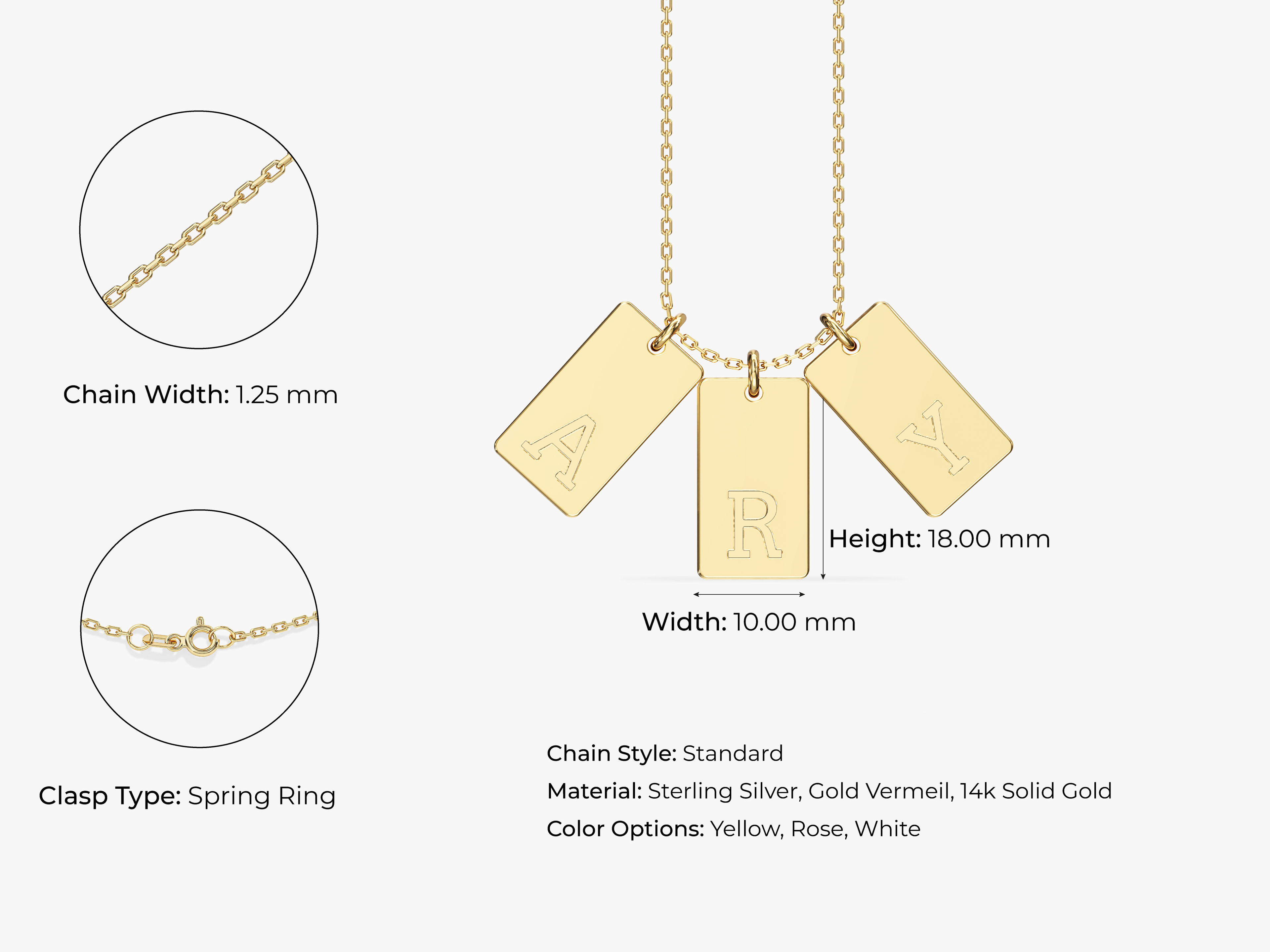 Letter Tag Necklace