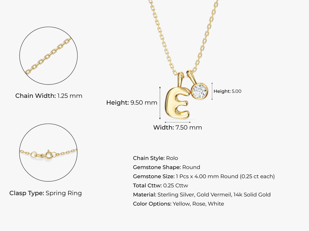 Letter & Birthstone Necklace