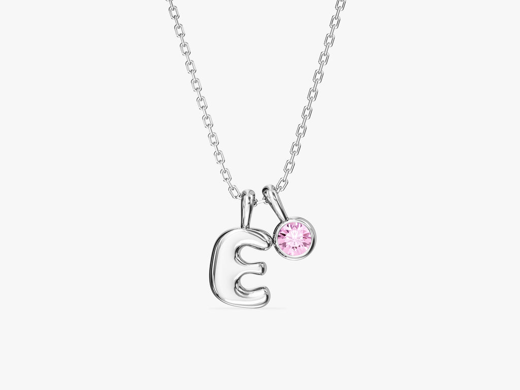 Letter & Birthstone Necklace