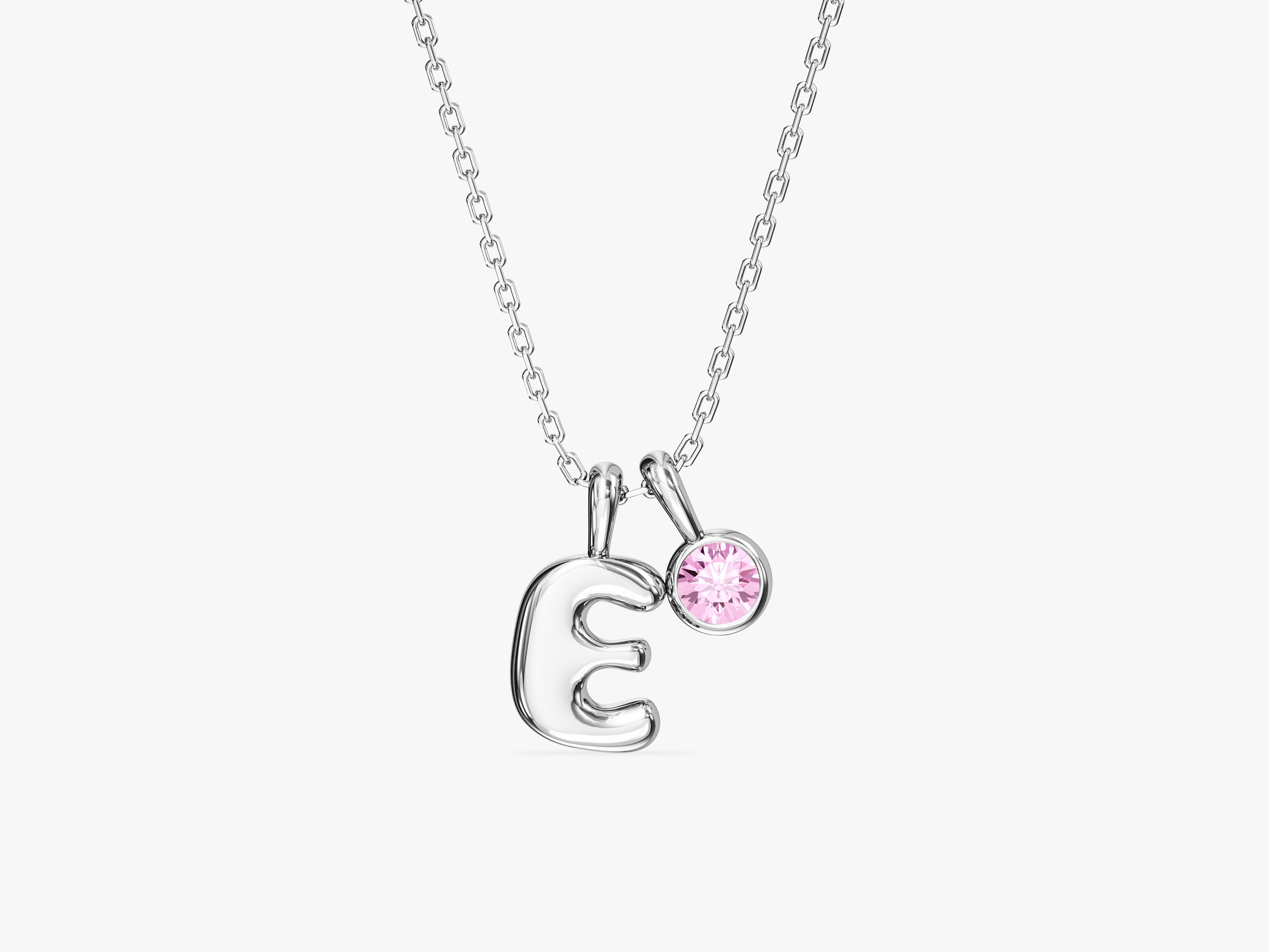 Letter & Birthstone Necklace