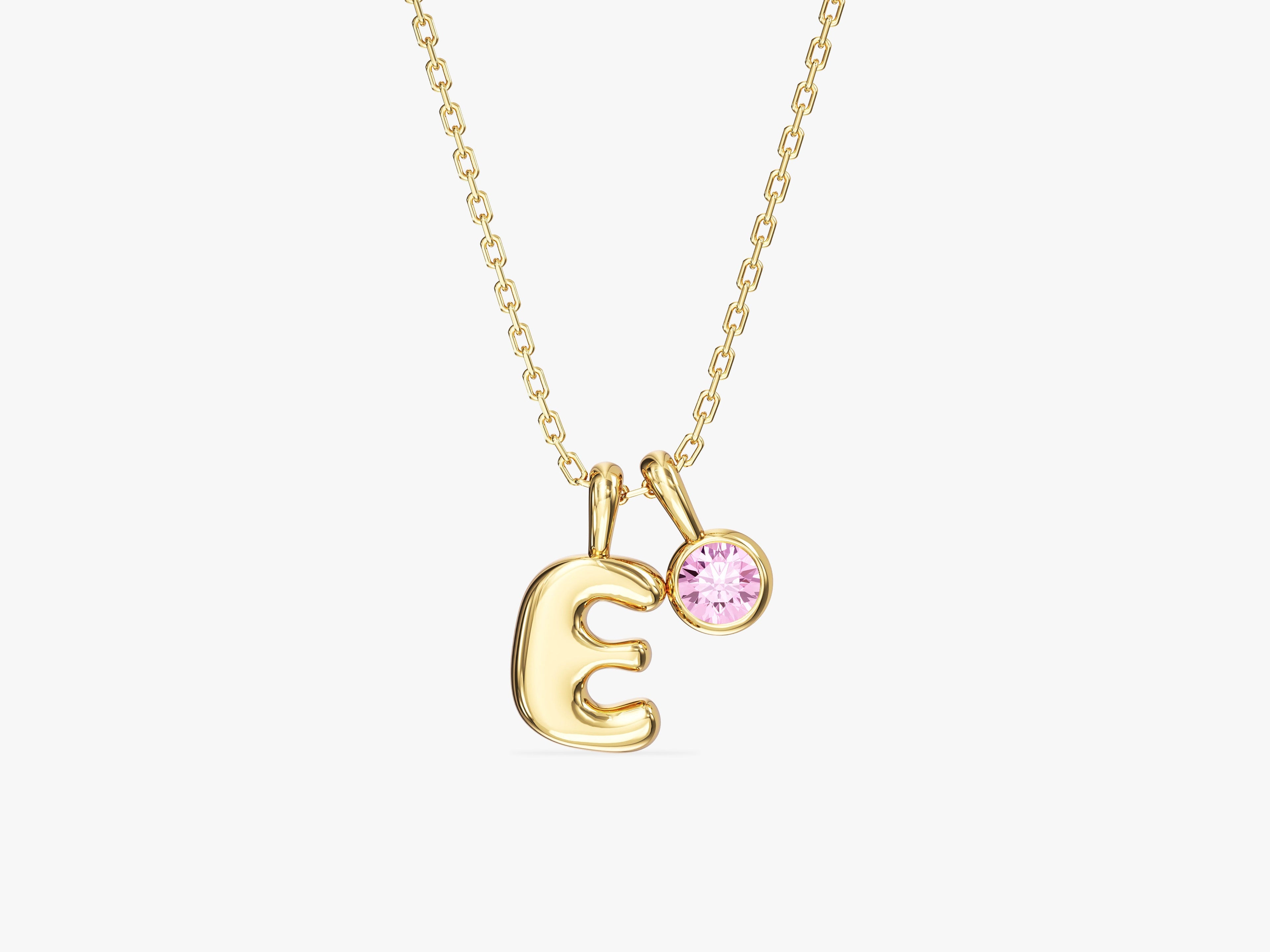 Letter & Birthstone Necklace