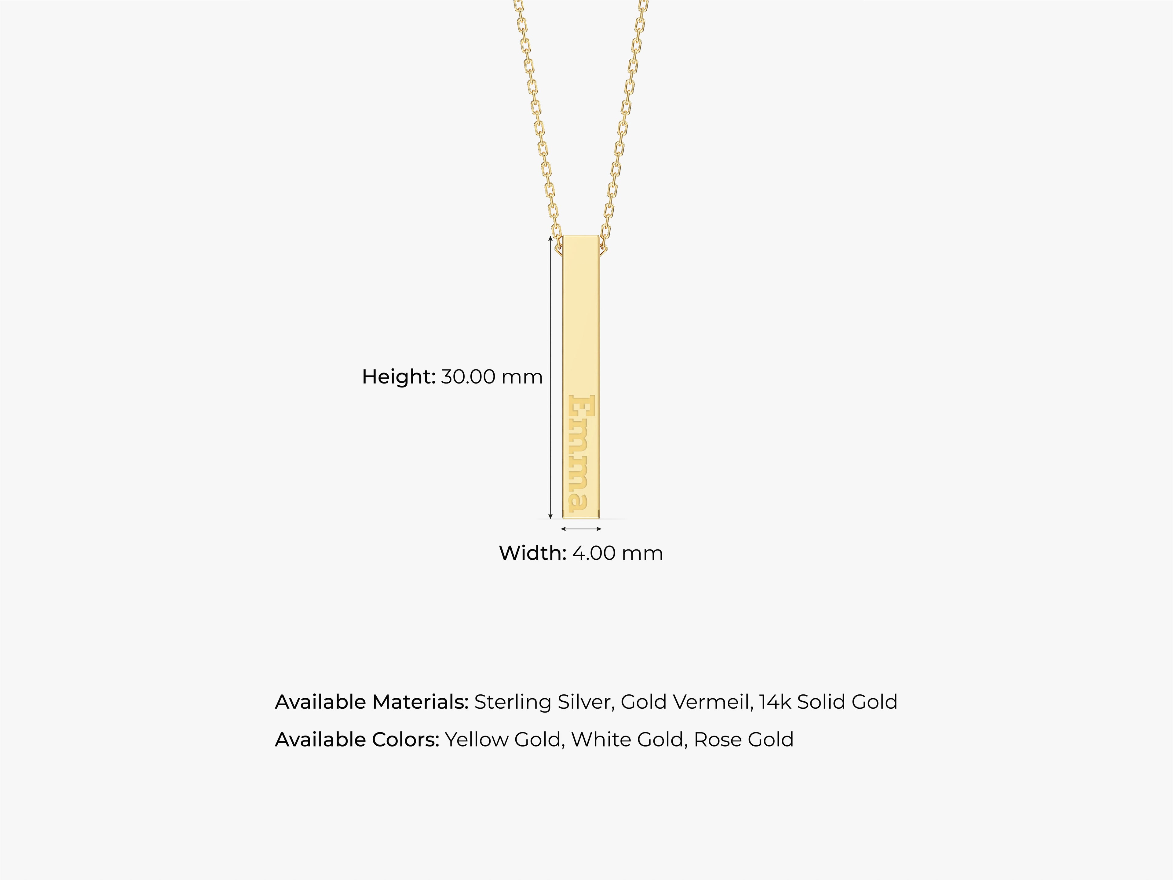 Bar Name Necklace
