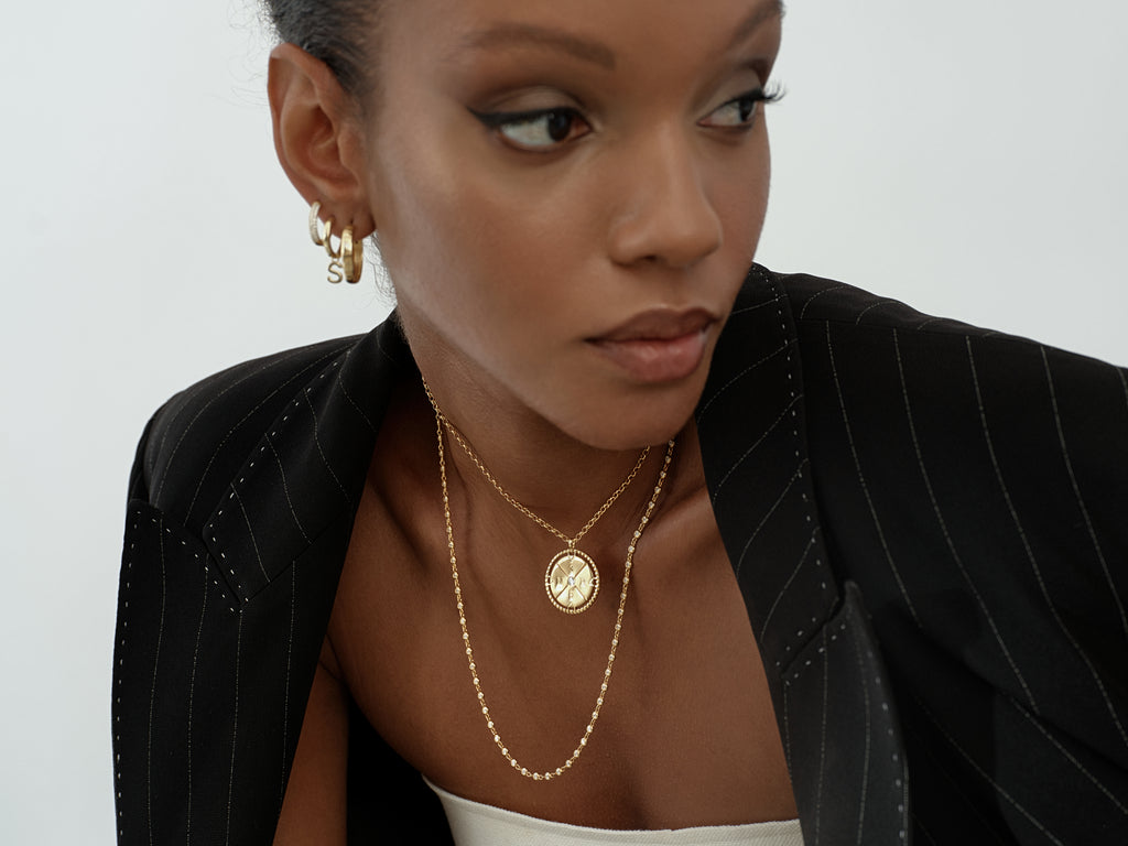 Initial Disc Necklace
