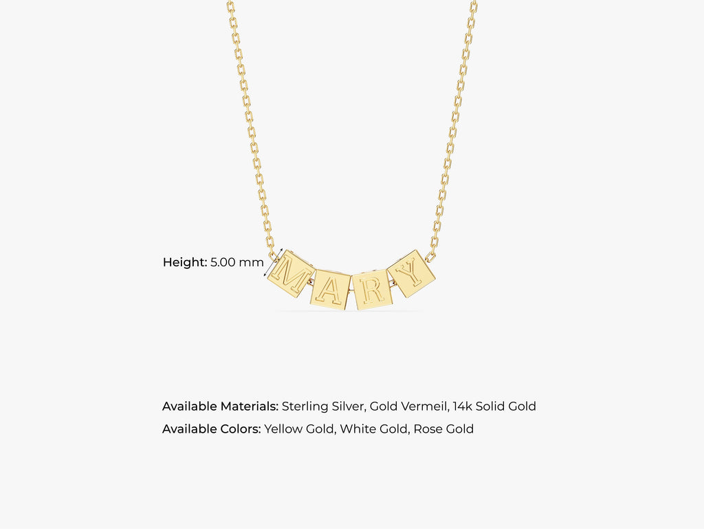 Cube Name Necklace