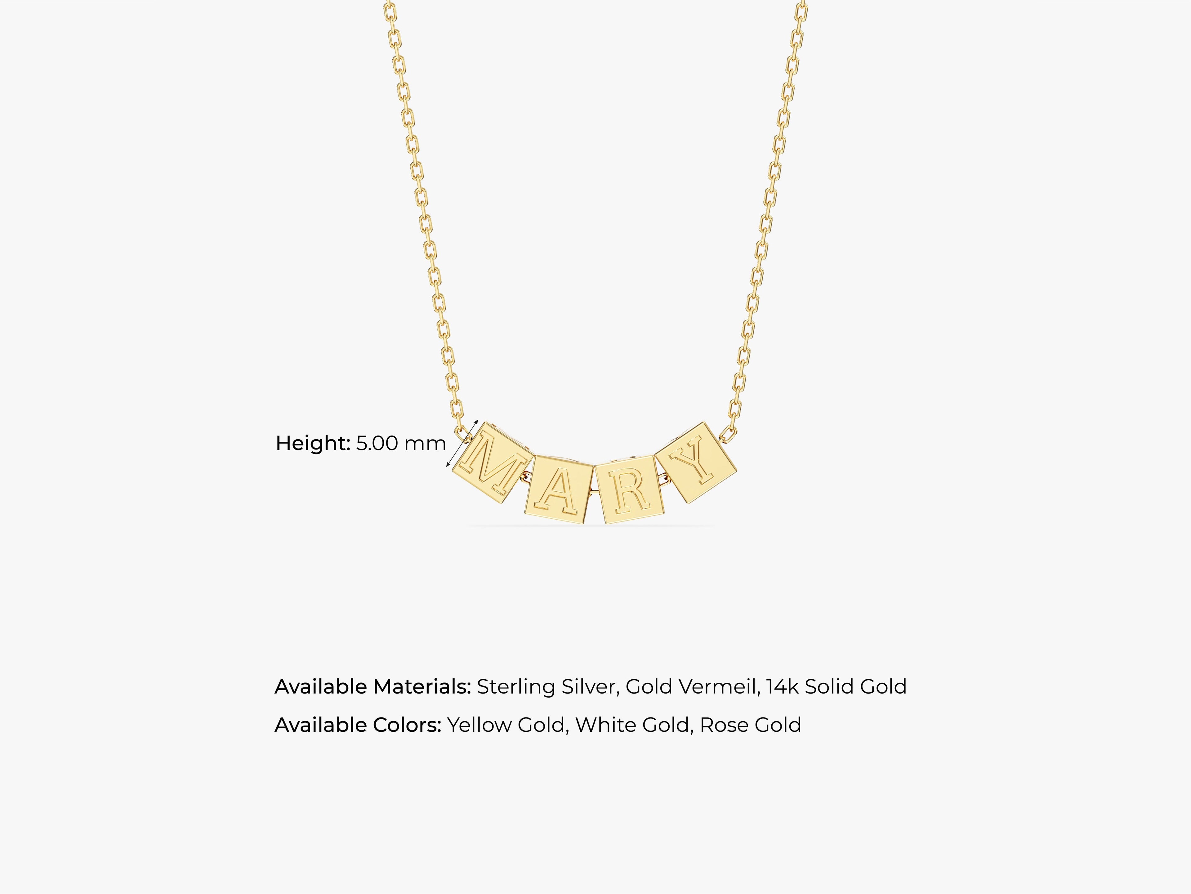 Cube Name Necklace