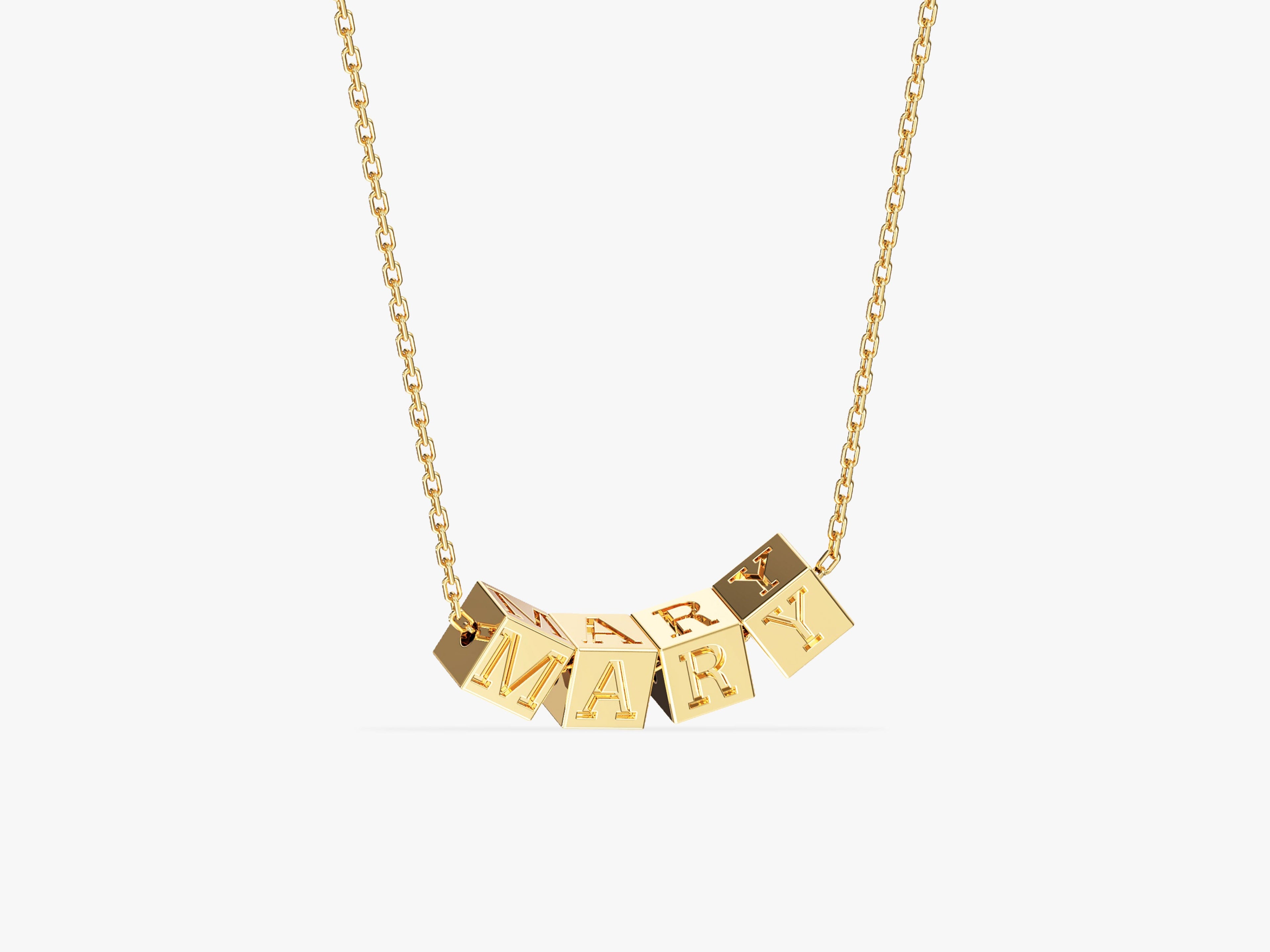Cube Name Necklace