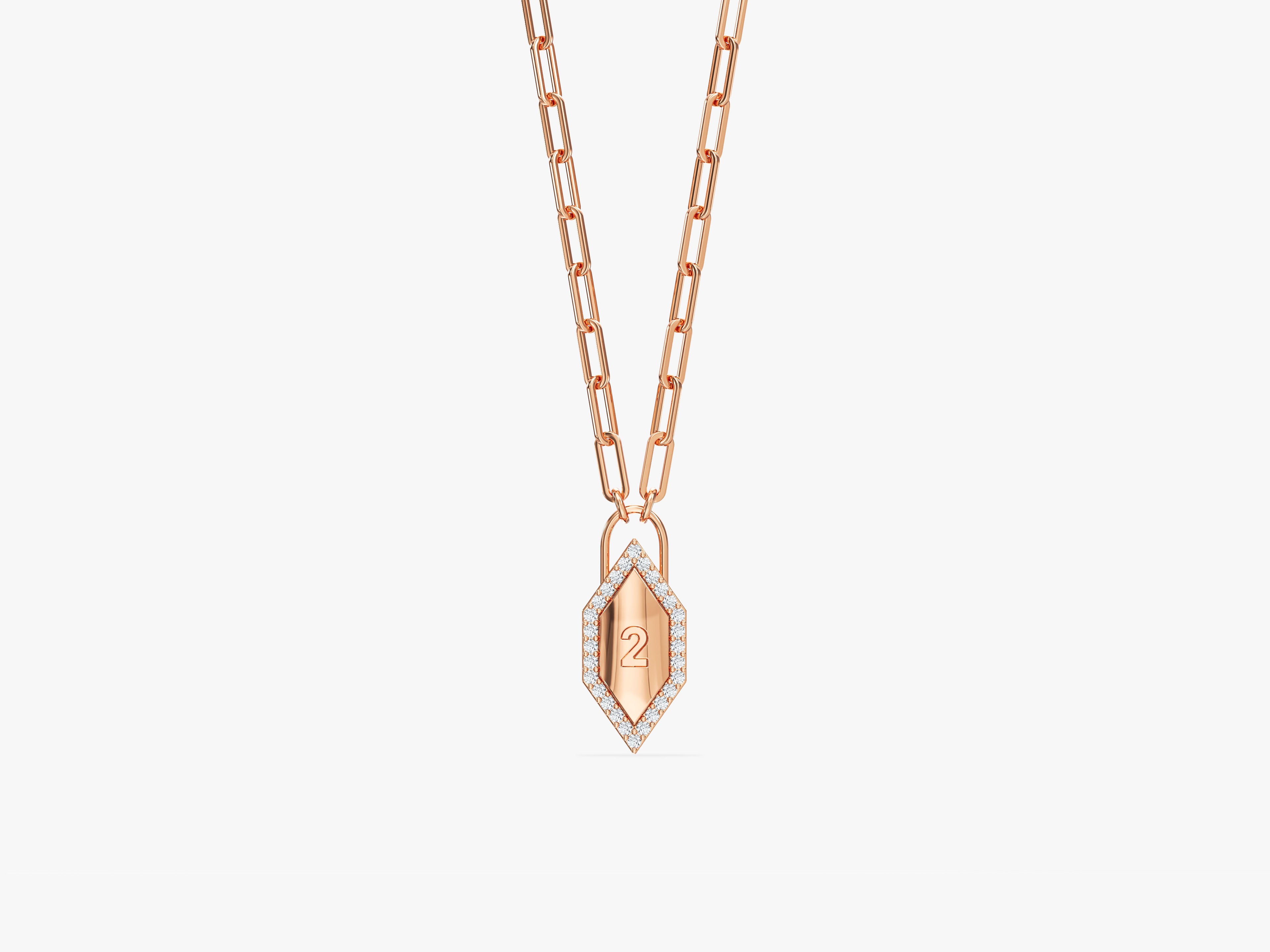 Hexagon Initial Necklace