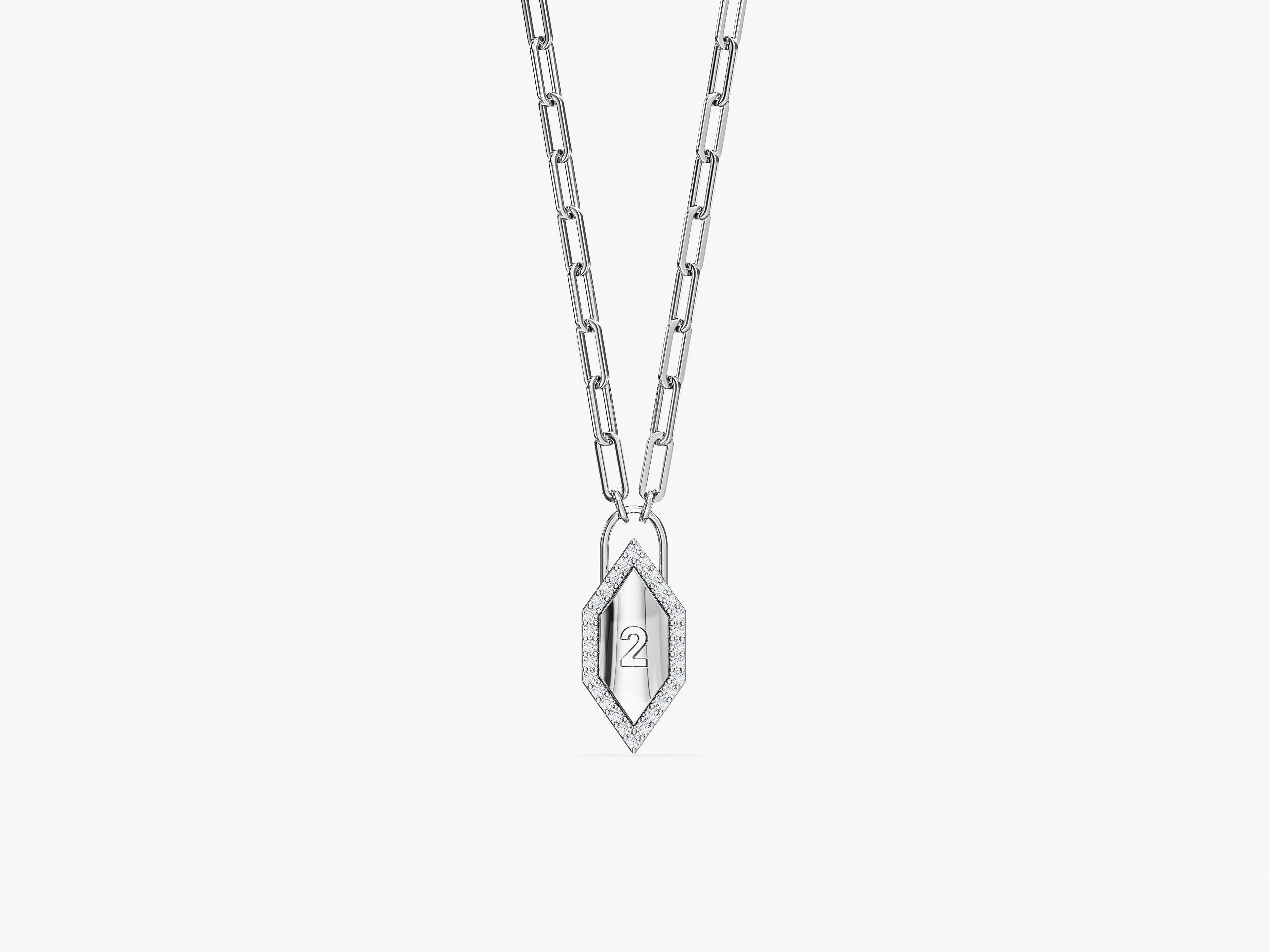 Hexagon Initial Necklace