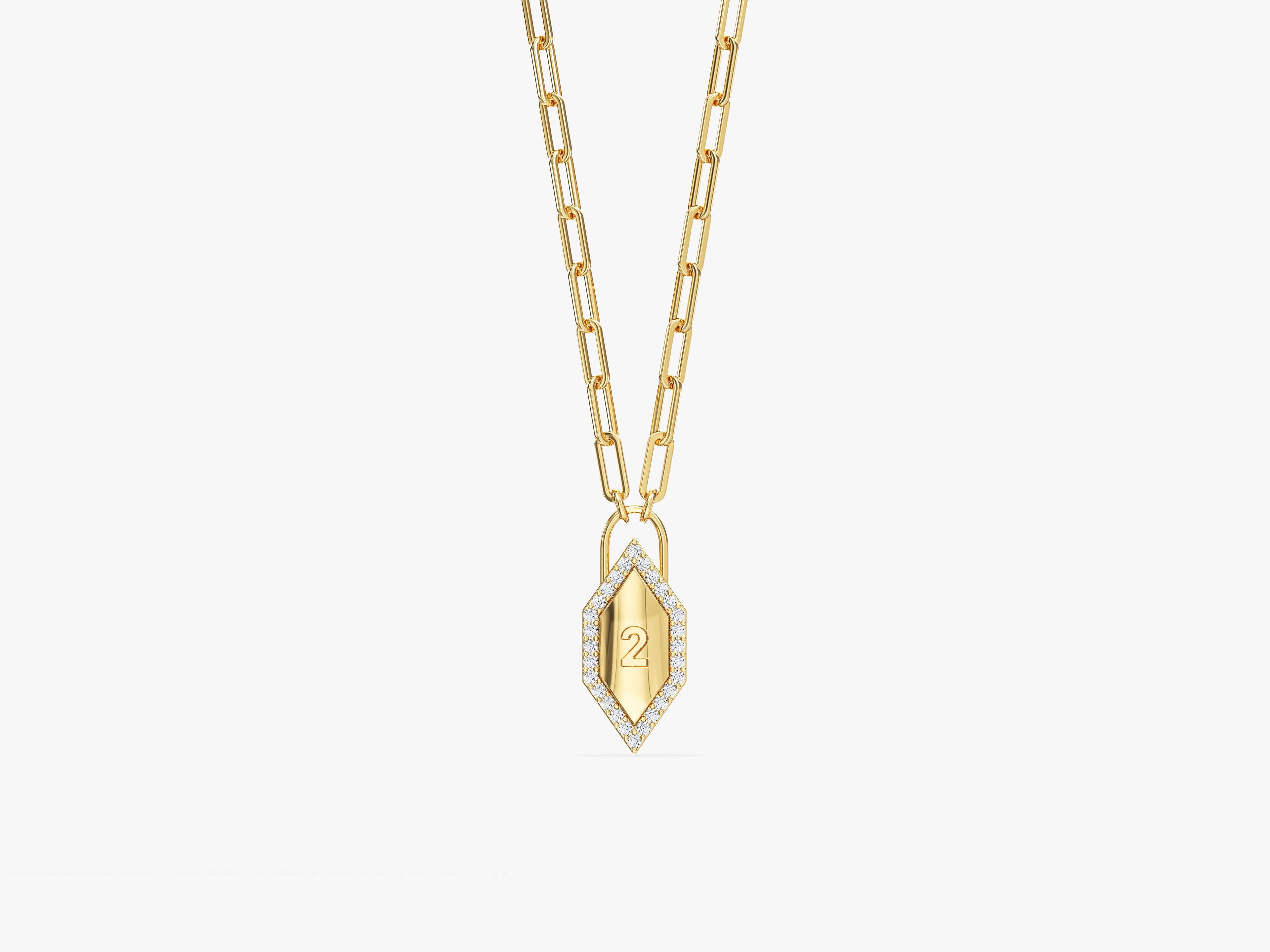 Hexagon Initial Necklace