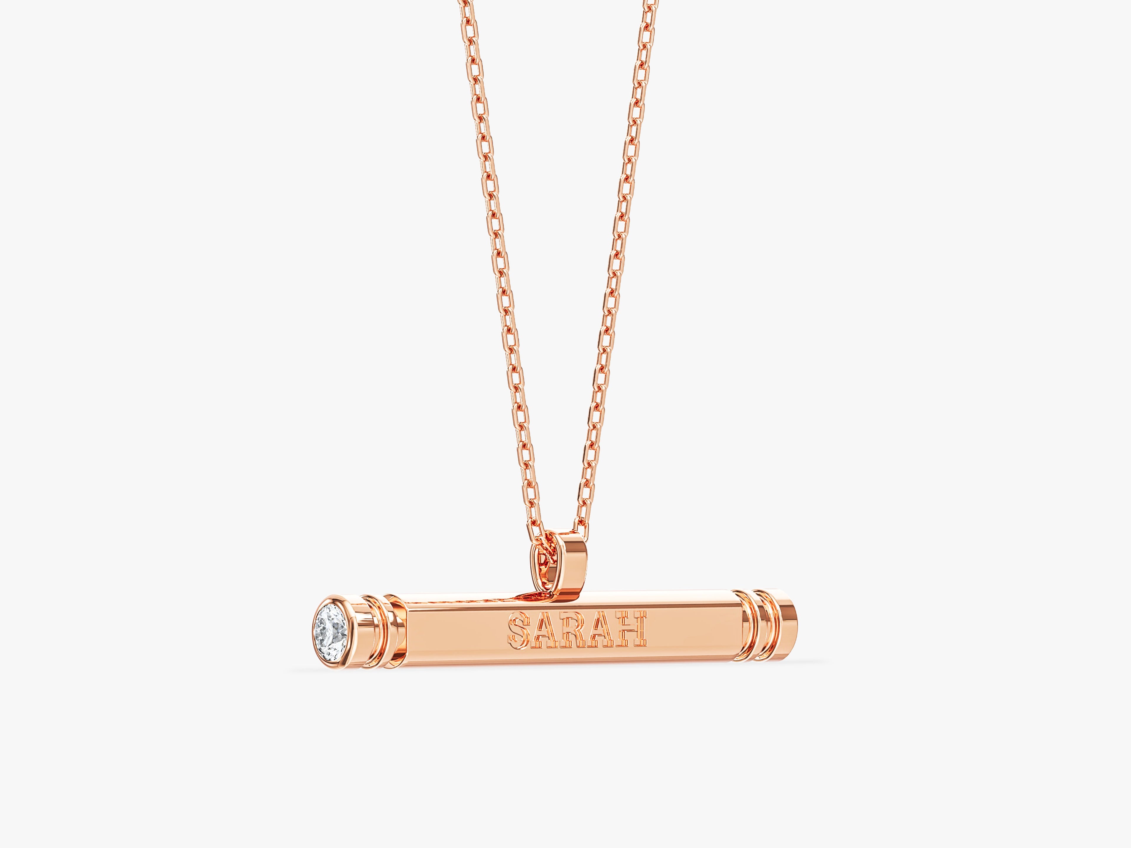 Cylinder Name Necklace