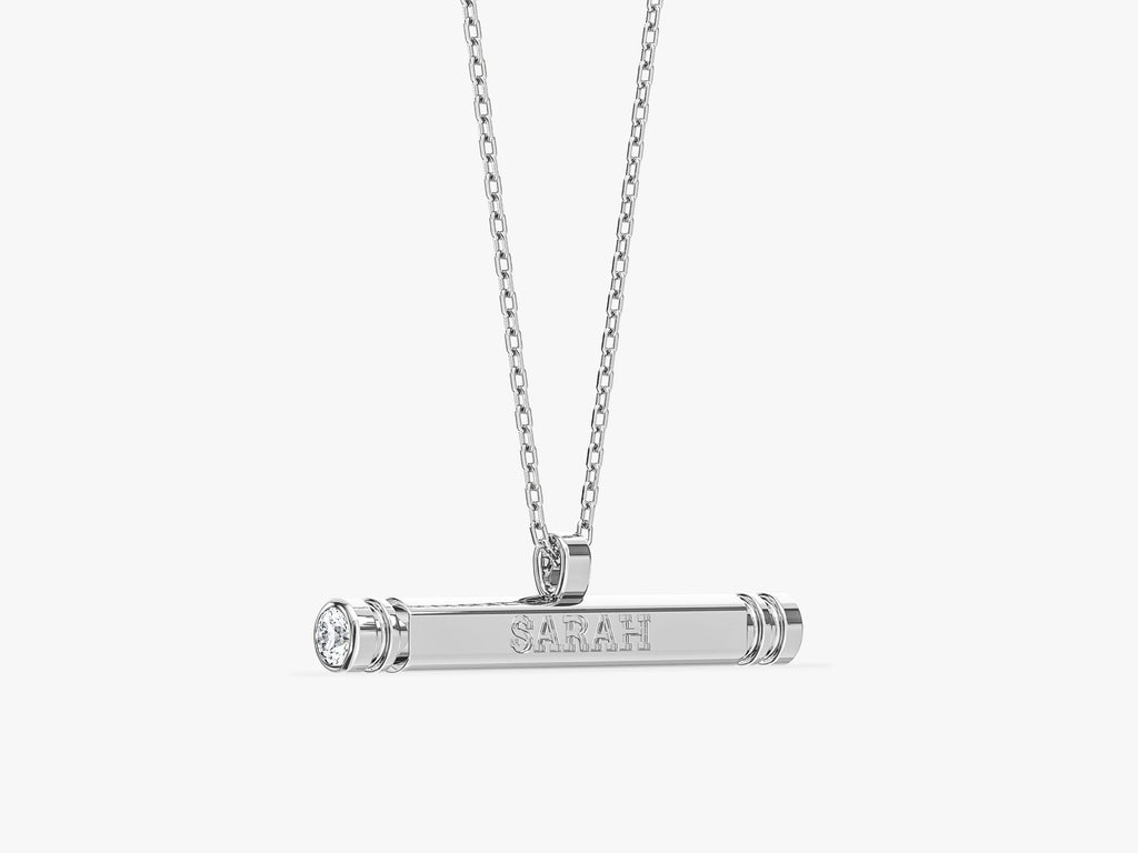 Cylinder Name Necklace