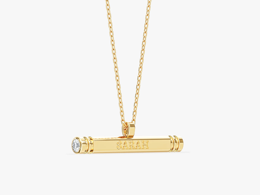 Cylinder Name Necklace