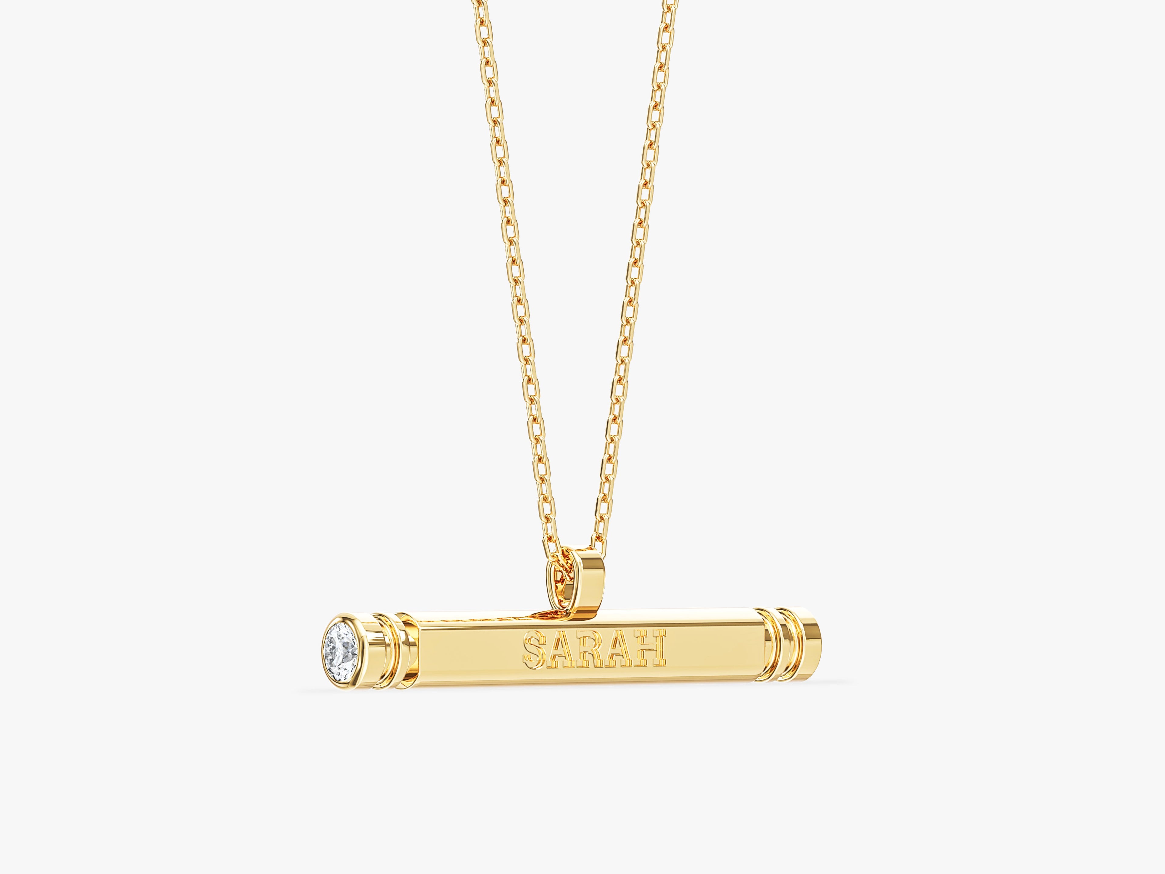 Cylinder Name Necklace