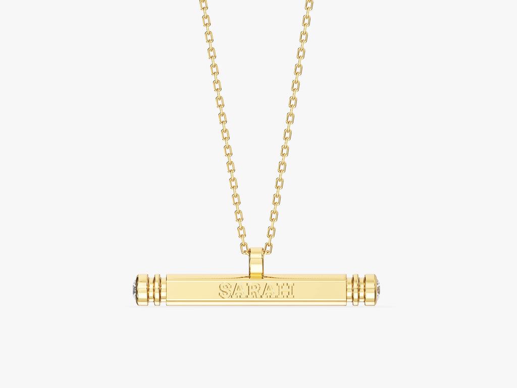 Cylinder Name Necklace